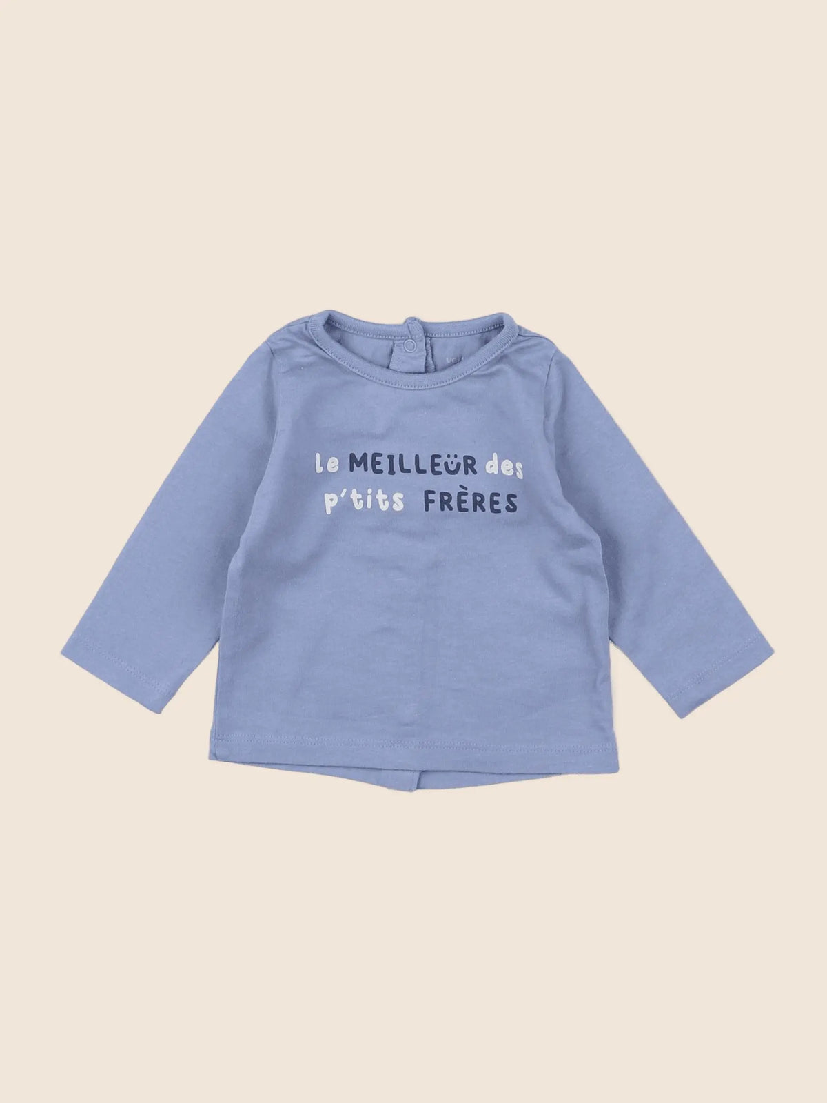 Vertbaudet - tee-shirt bleu - 3 mois