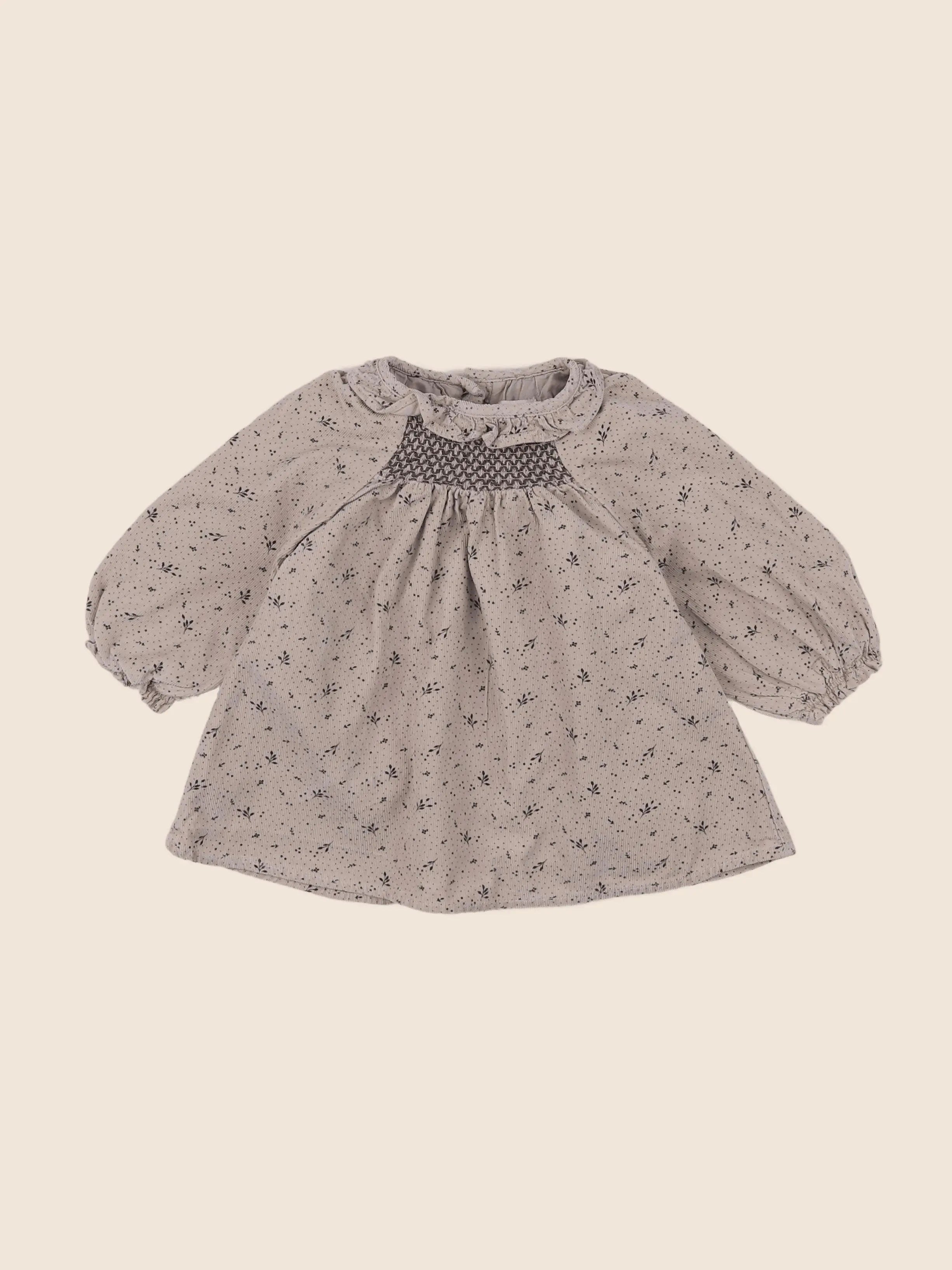 Vertbaudet - robe marron - 12 mois