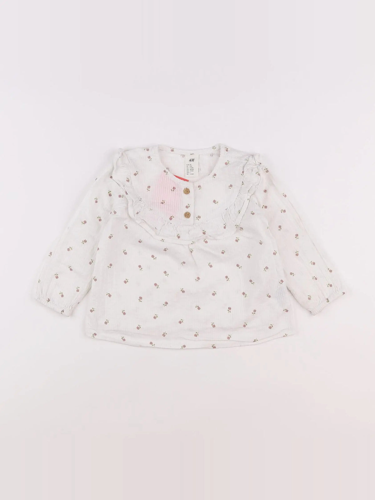 H&M - blouse blanc - 9/12 mois