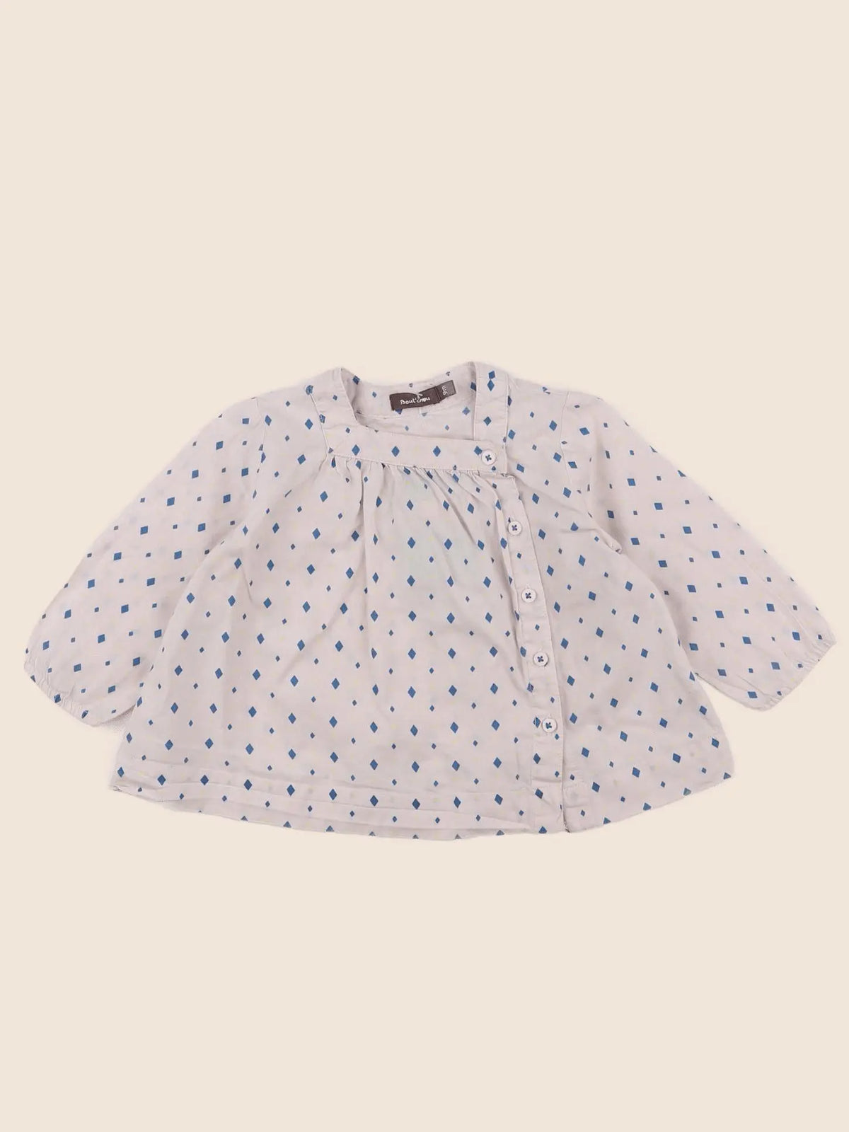 Boutchou - blouse gris, bleu - 9 mois