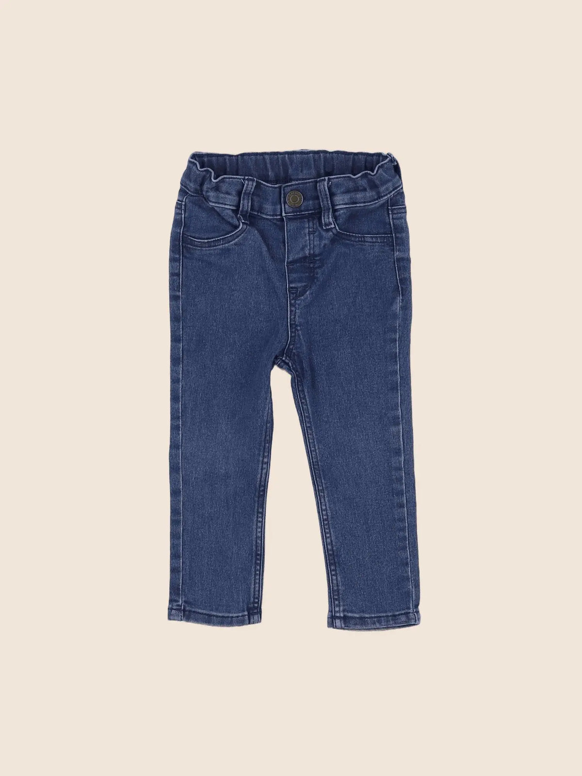 H&M - jean bleu - 9/12 mois
