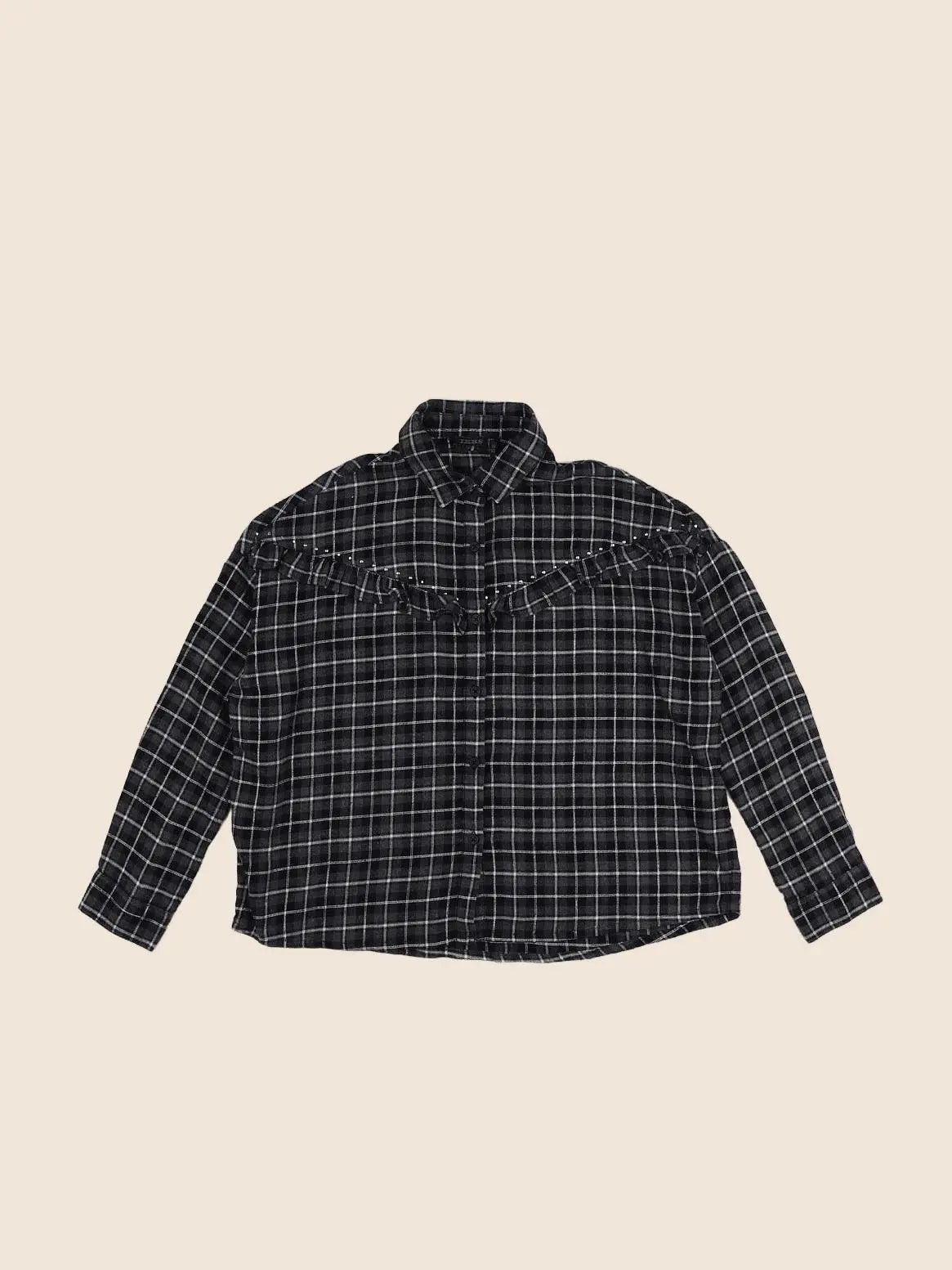 IKKS - chemise gris, noir - 10 ans