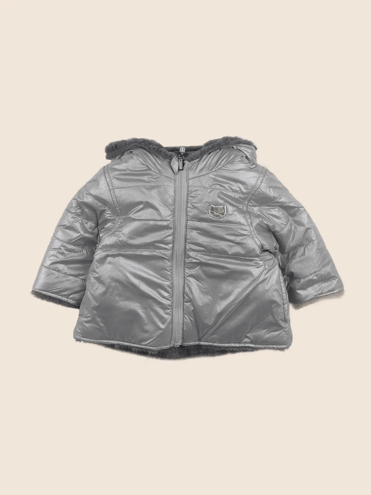 Vertbaudet - doudoune gris - 3 mois