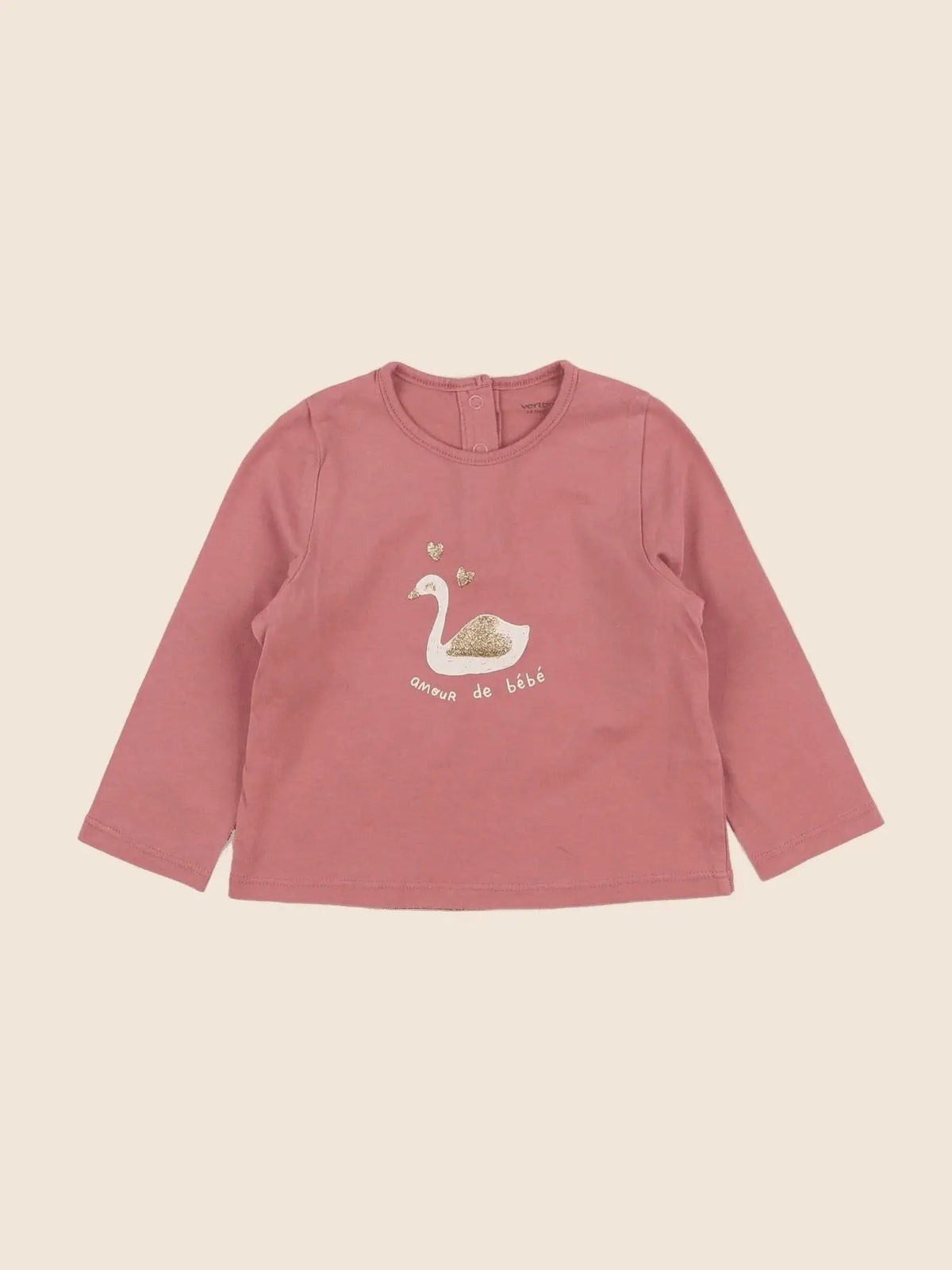 Vertbaudet - tee-shirt rose - 12 mois