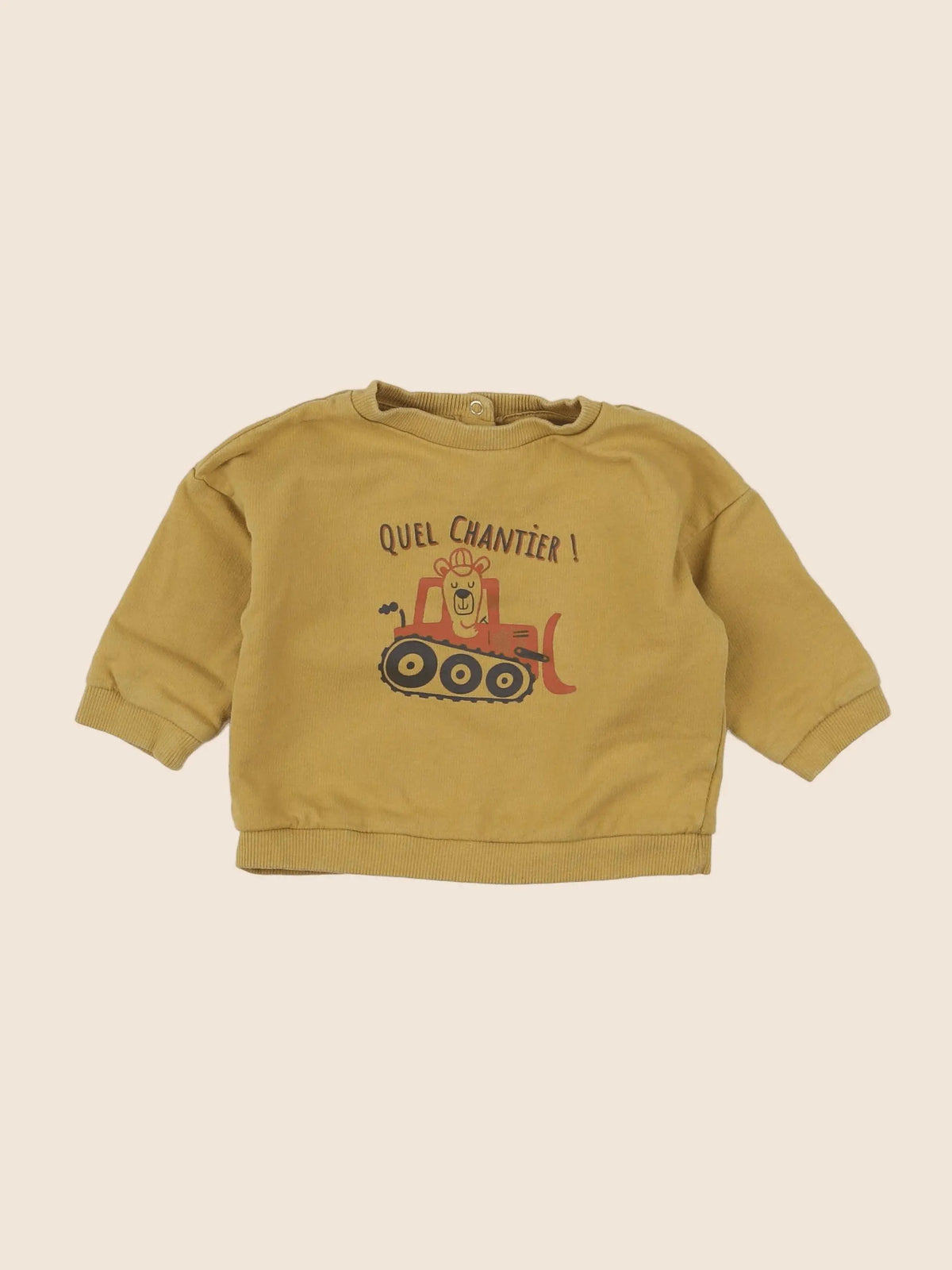 Vertbaudet - sweat jaune - 3 mois