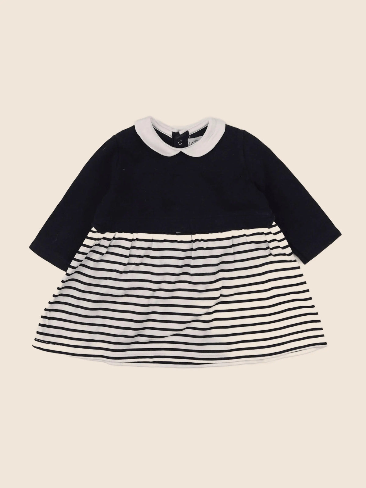 Petit Bateau - robe bleu - 6 mois