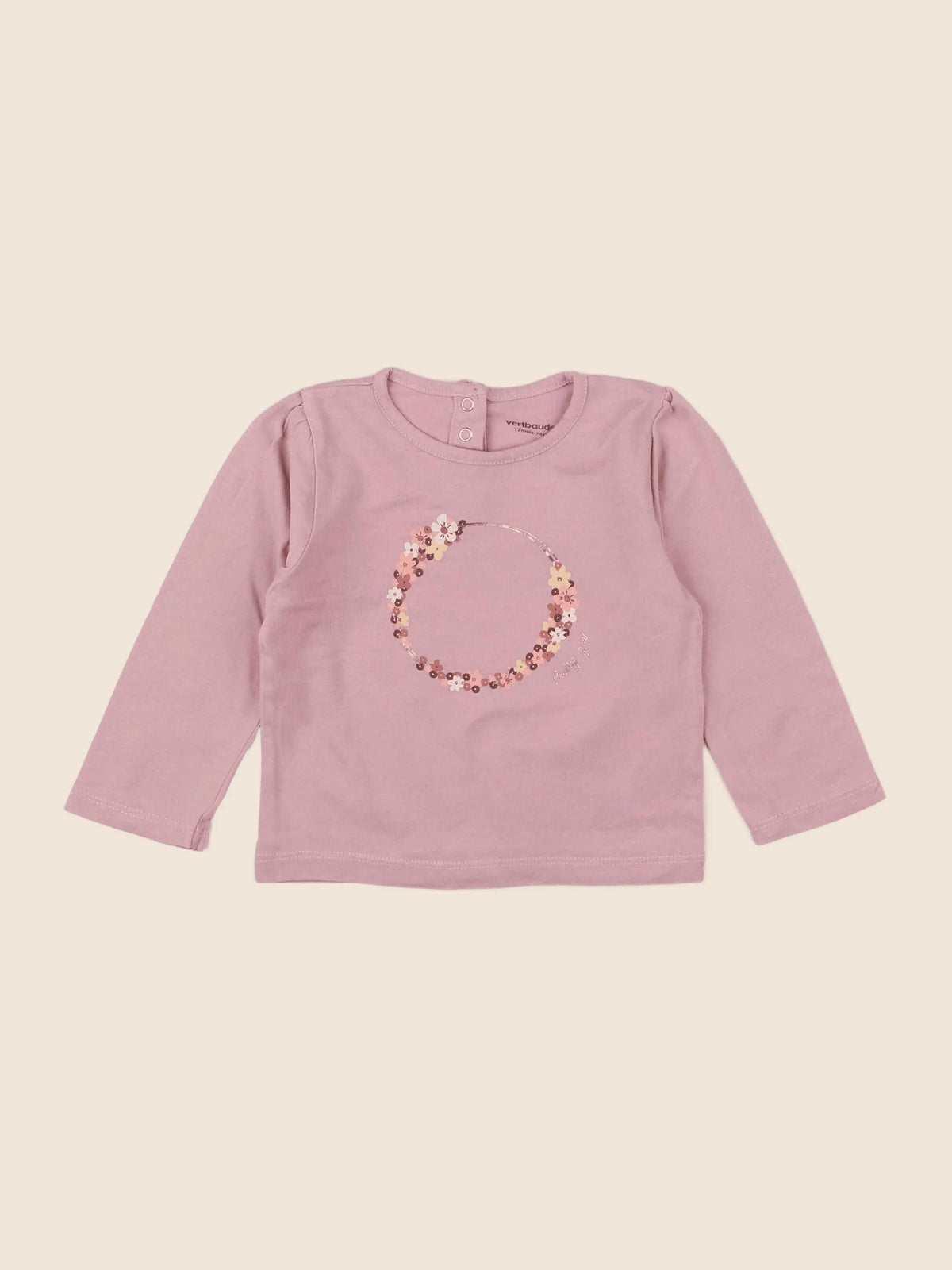 Vertbaudet - tee-shirt rose - 12 mois