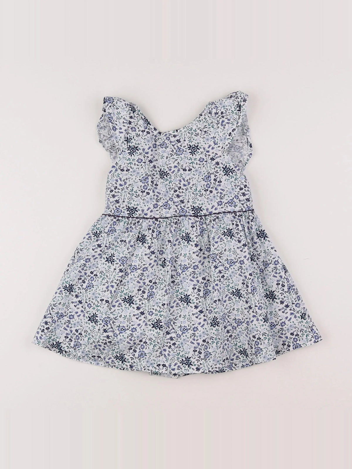 Vertbaudet - robe blanc, bleu - 18 mois