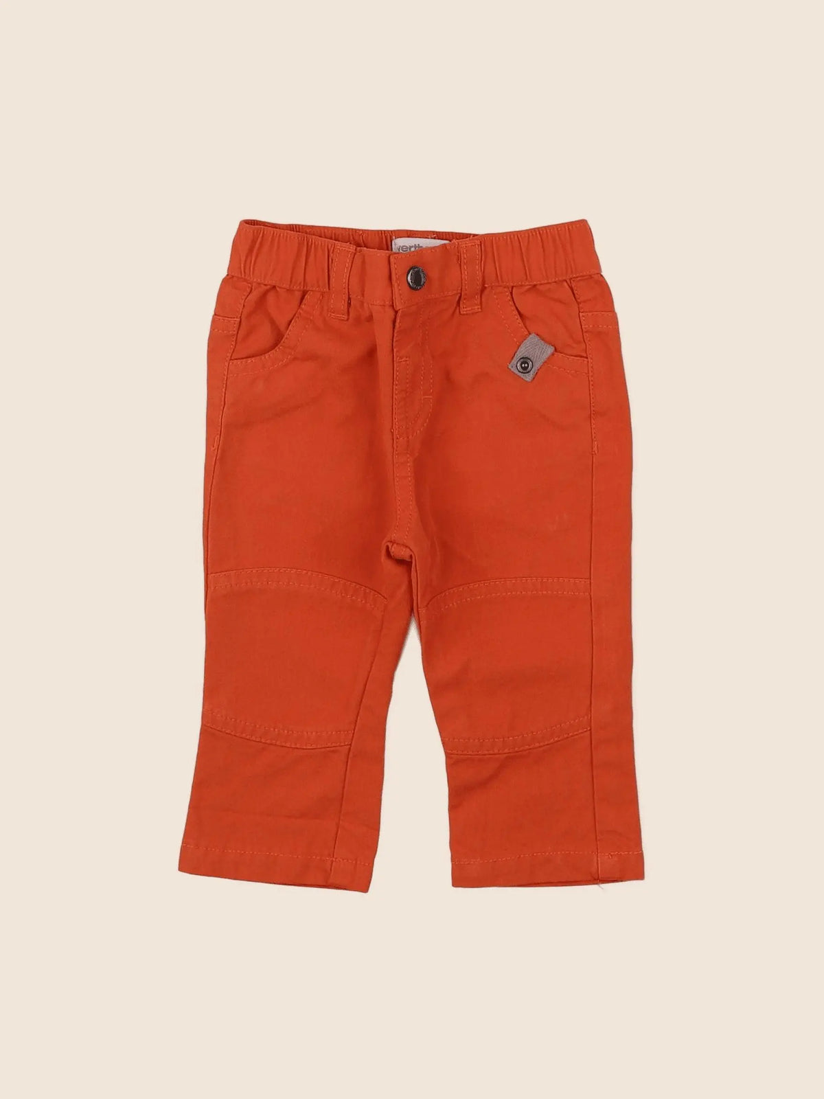 Vertbaudet - pantalon orange - 6 mois