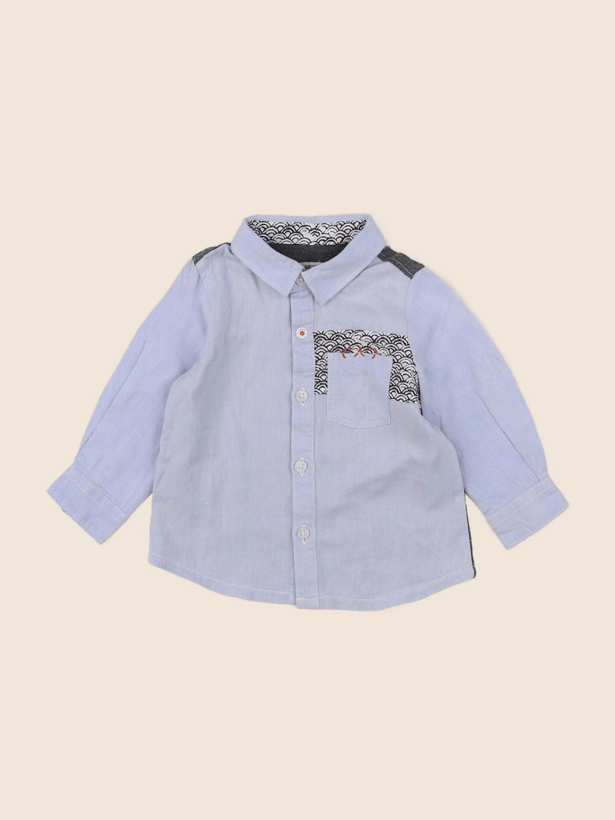 IKKS - chemise bleu - 6 mois