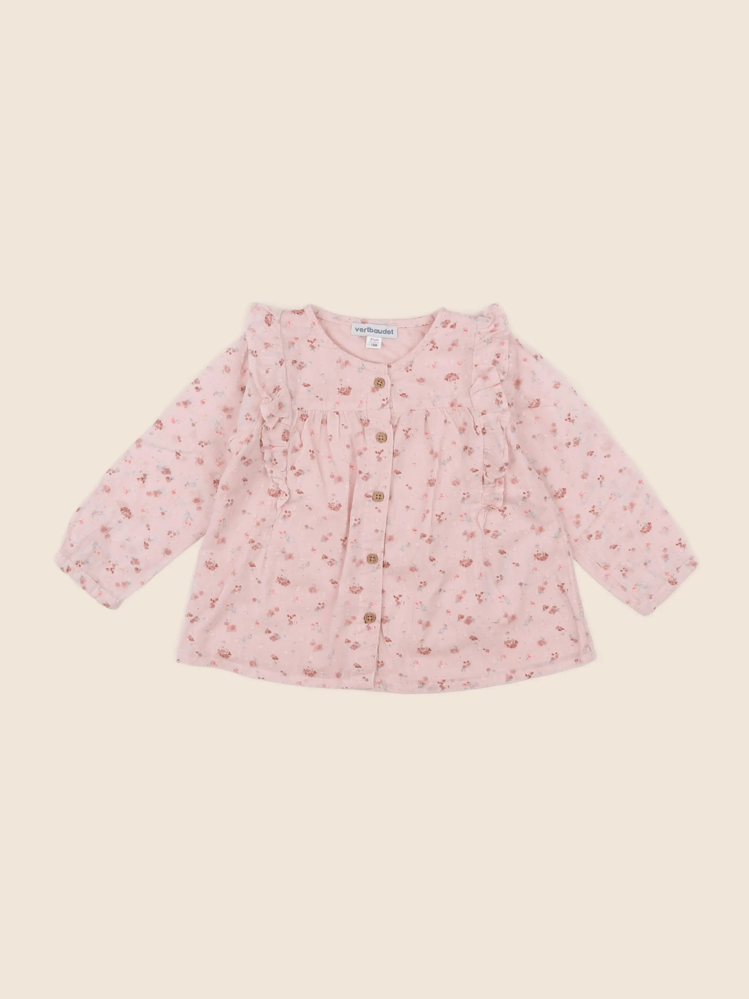 Vertbaudet - blouse rose - 18 mois