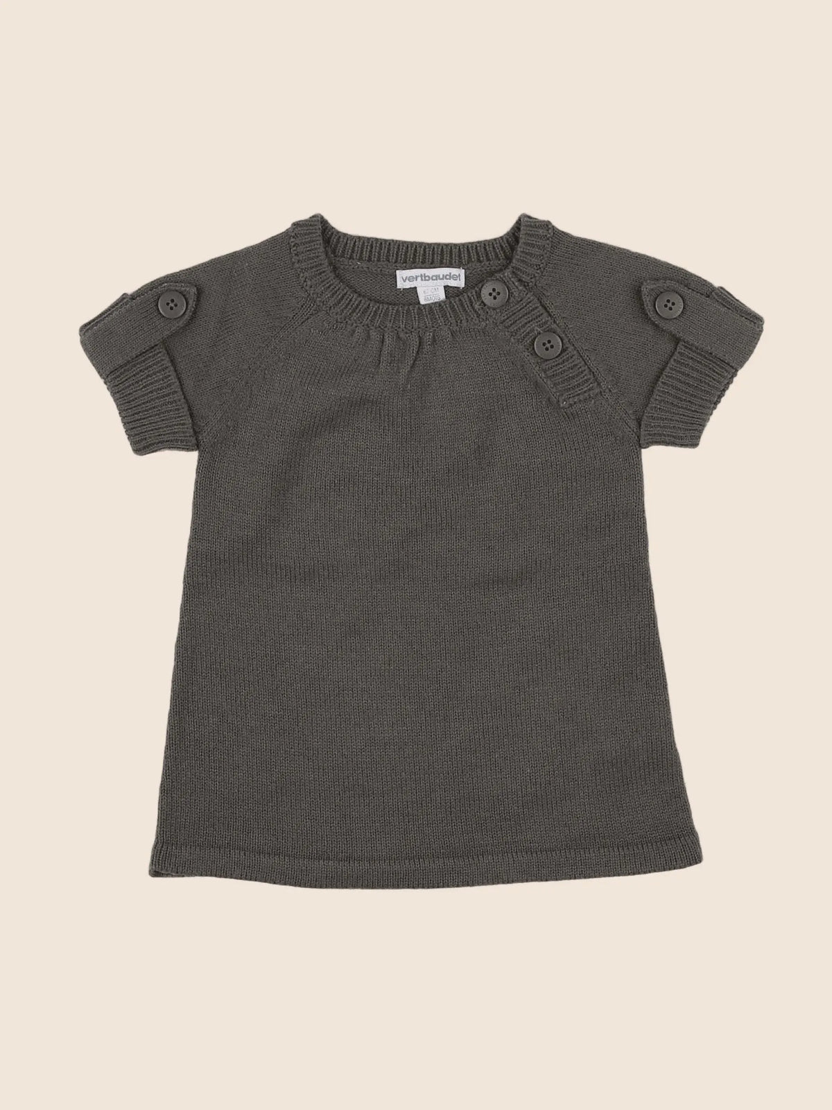 Vertbaudet - robe gris - 6 mois