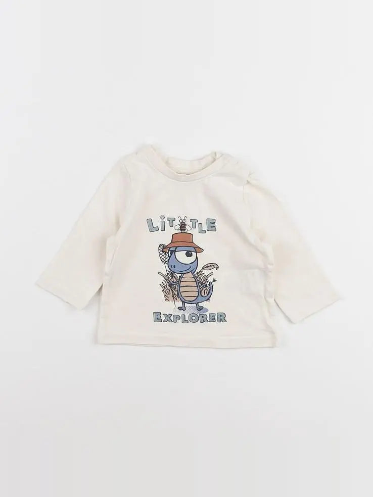 Vertbaudet - tee-shirt blanc - 3 mois