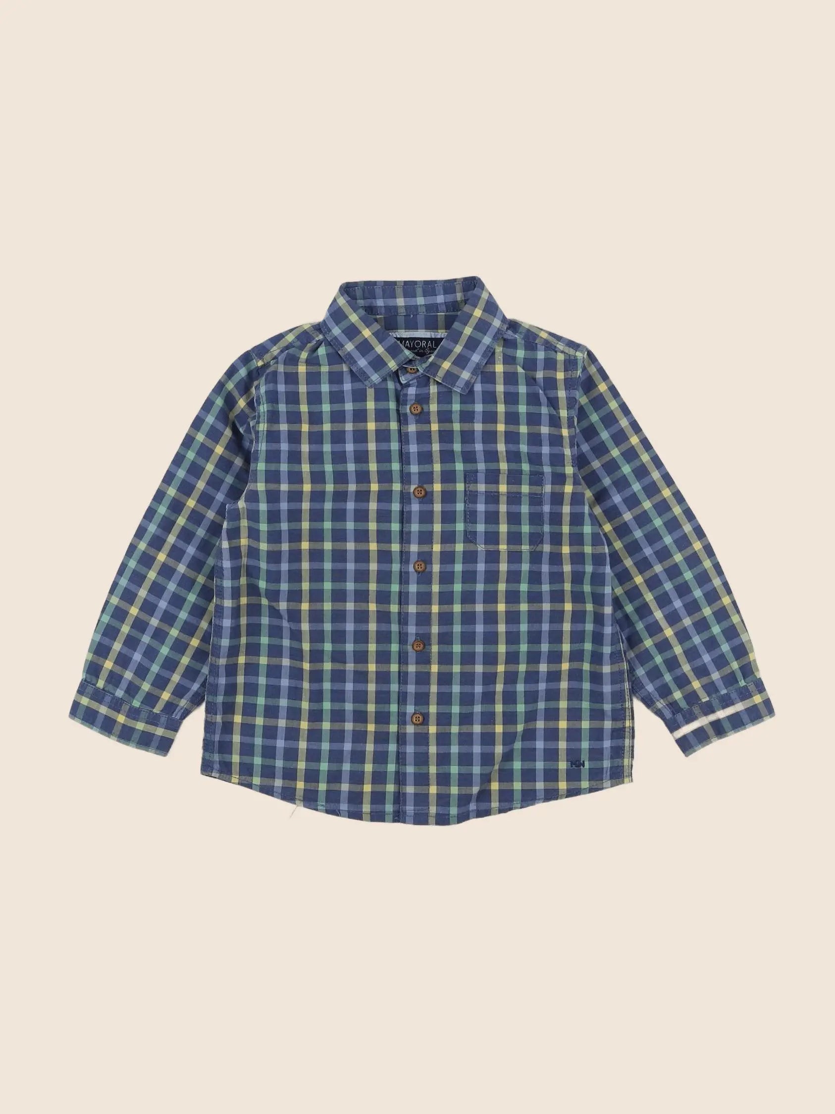 Mayoral - chemise bleu - 2 ans