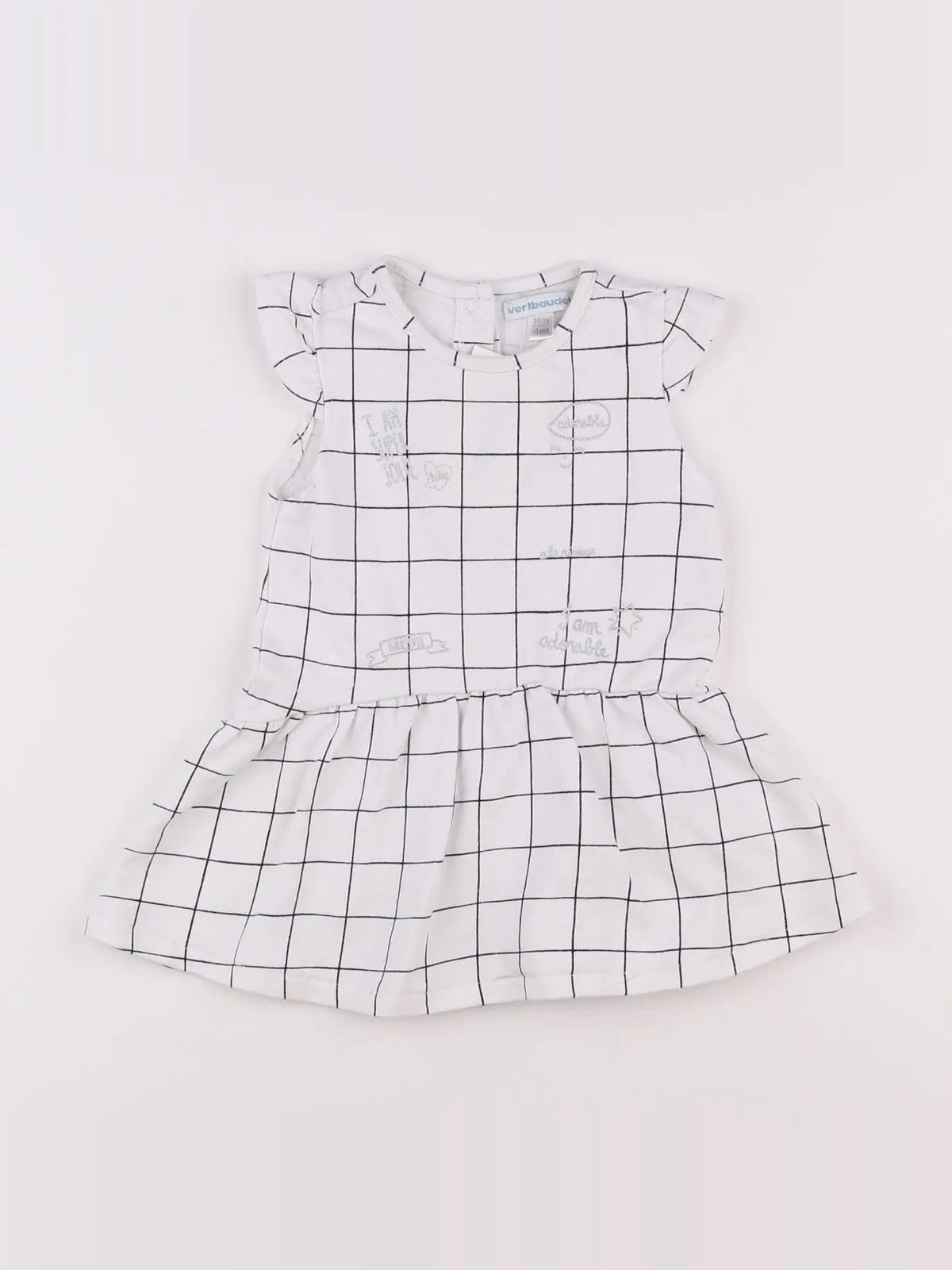 Vertbaudet - robe blanc - 12 mois