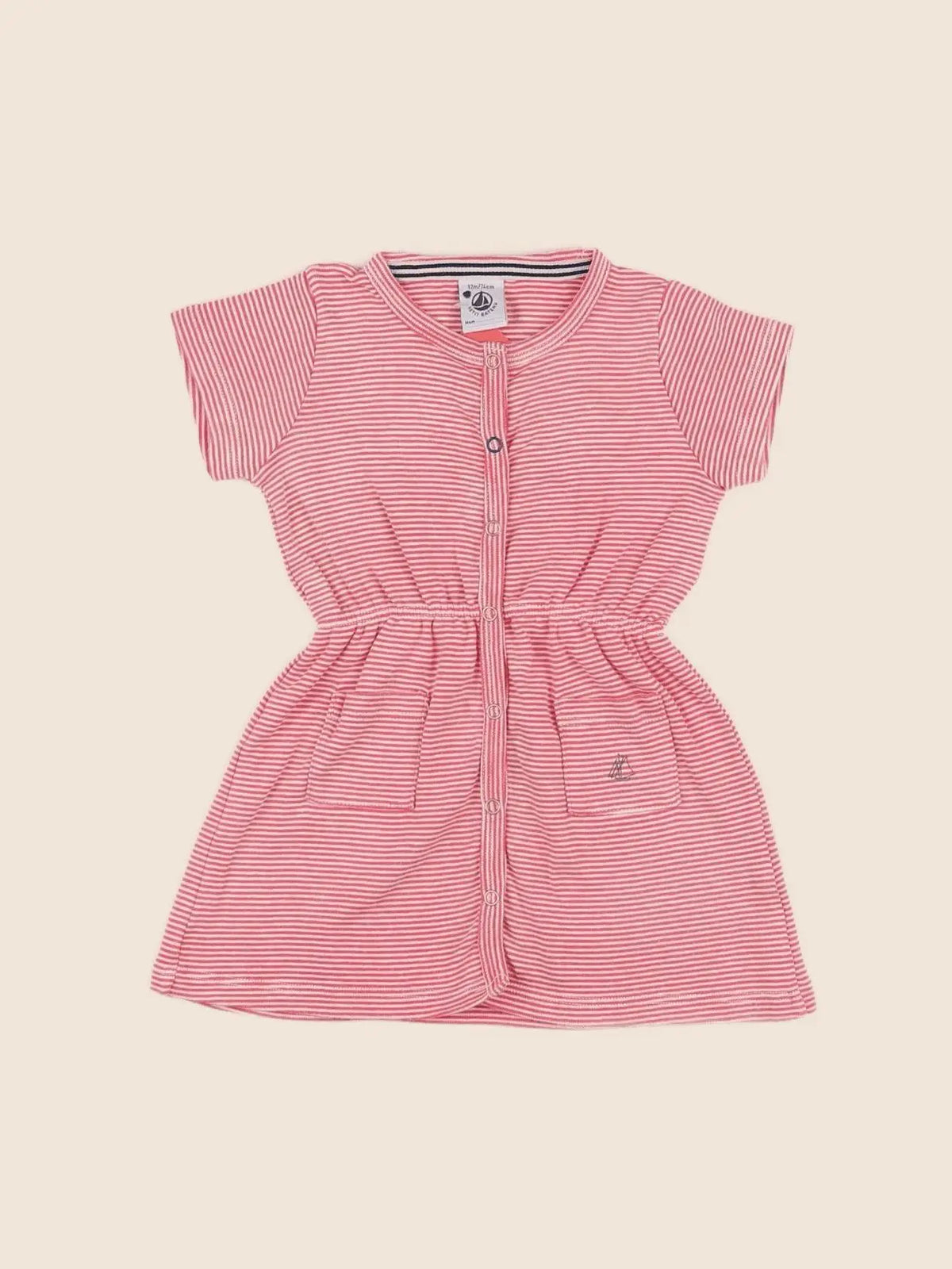 Petit Bateau - robe rose - 12 mois