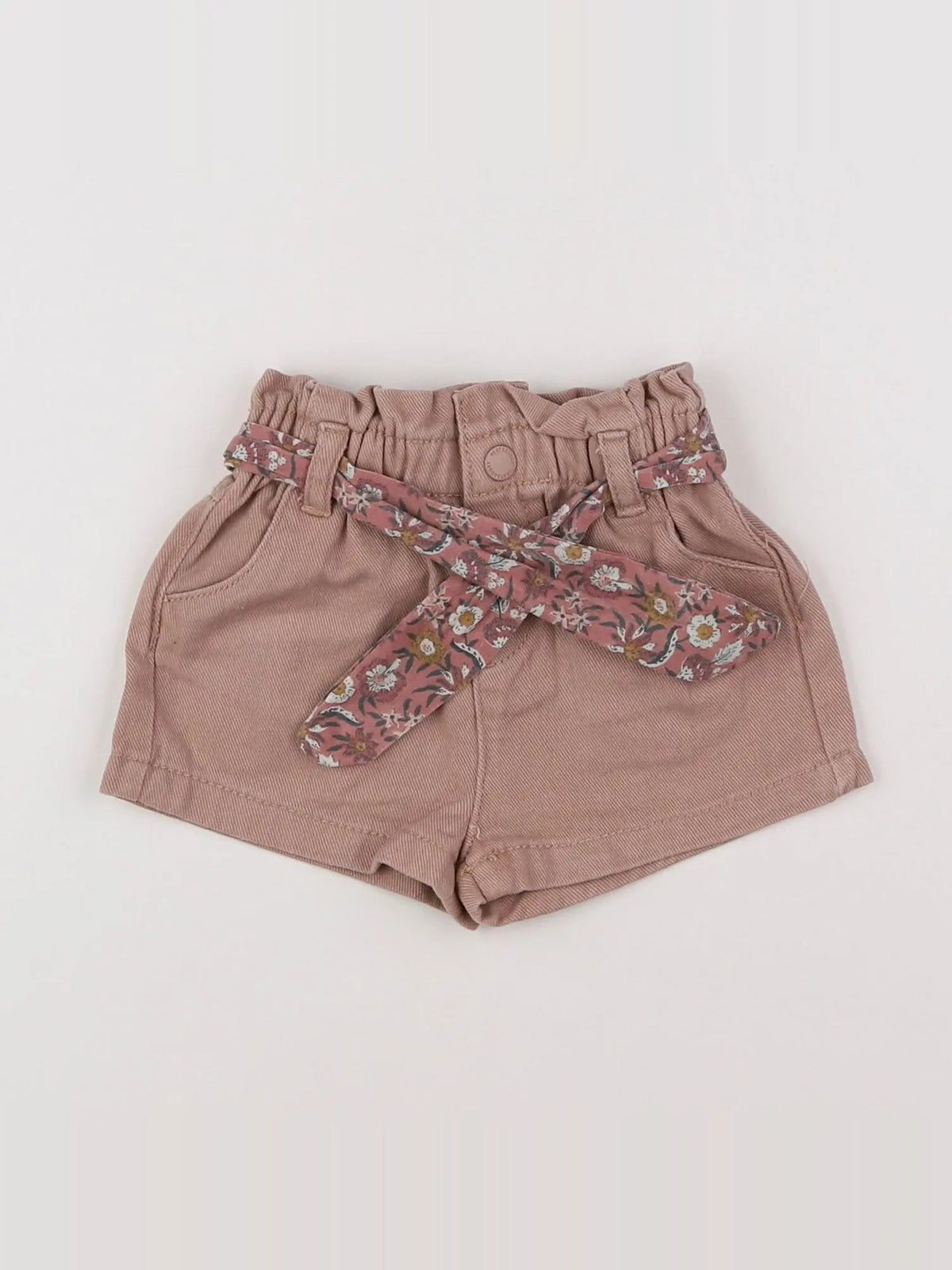 Vertbaudet - short marron - 12 mois