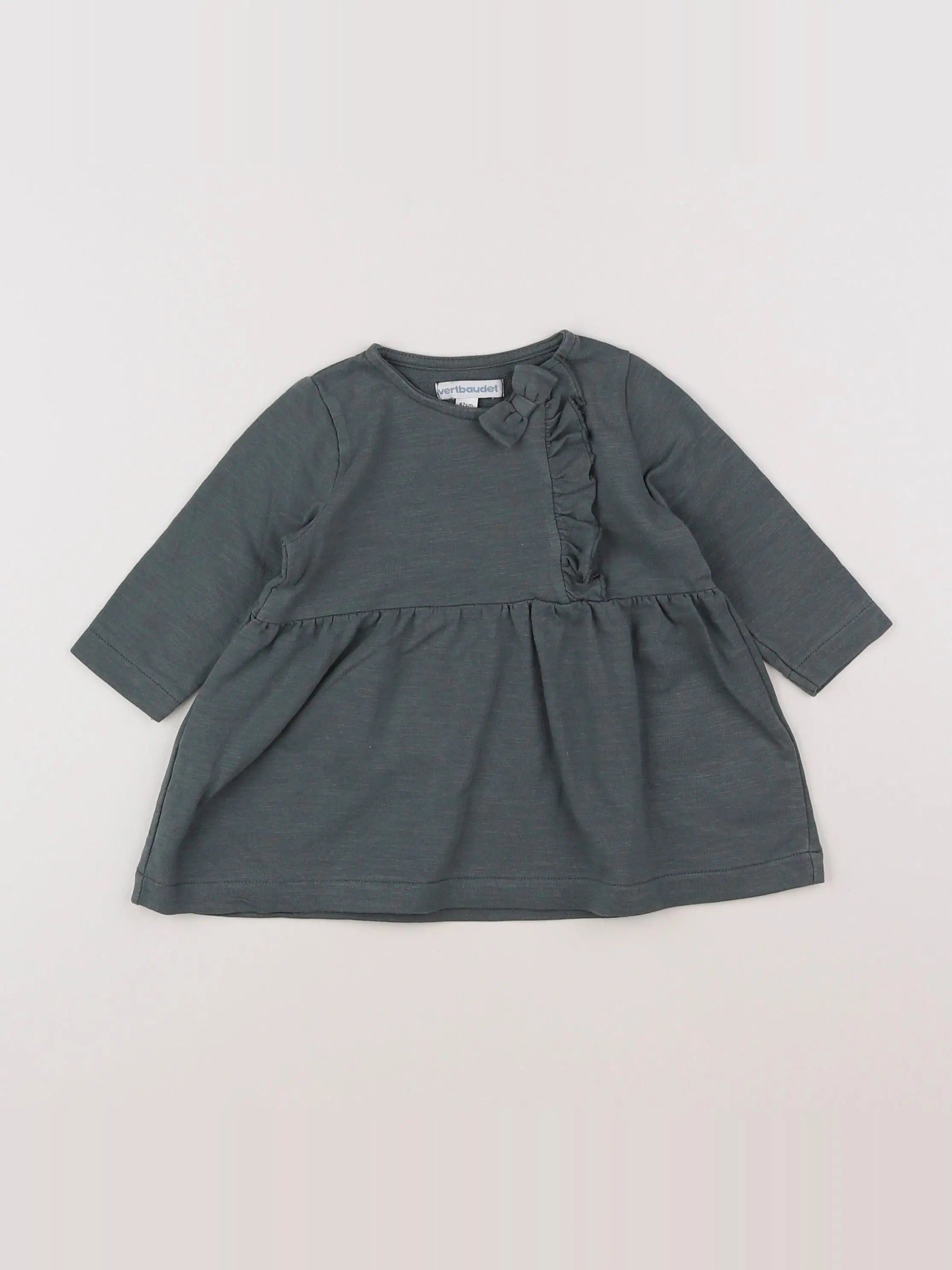 Vertbaudet - robe vert - 6 mois