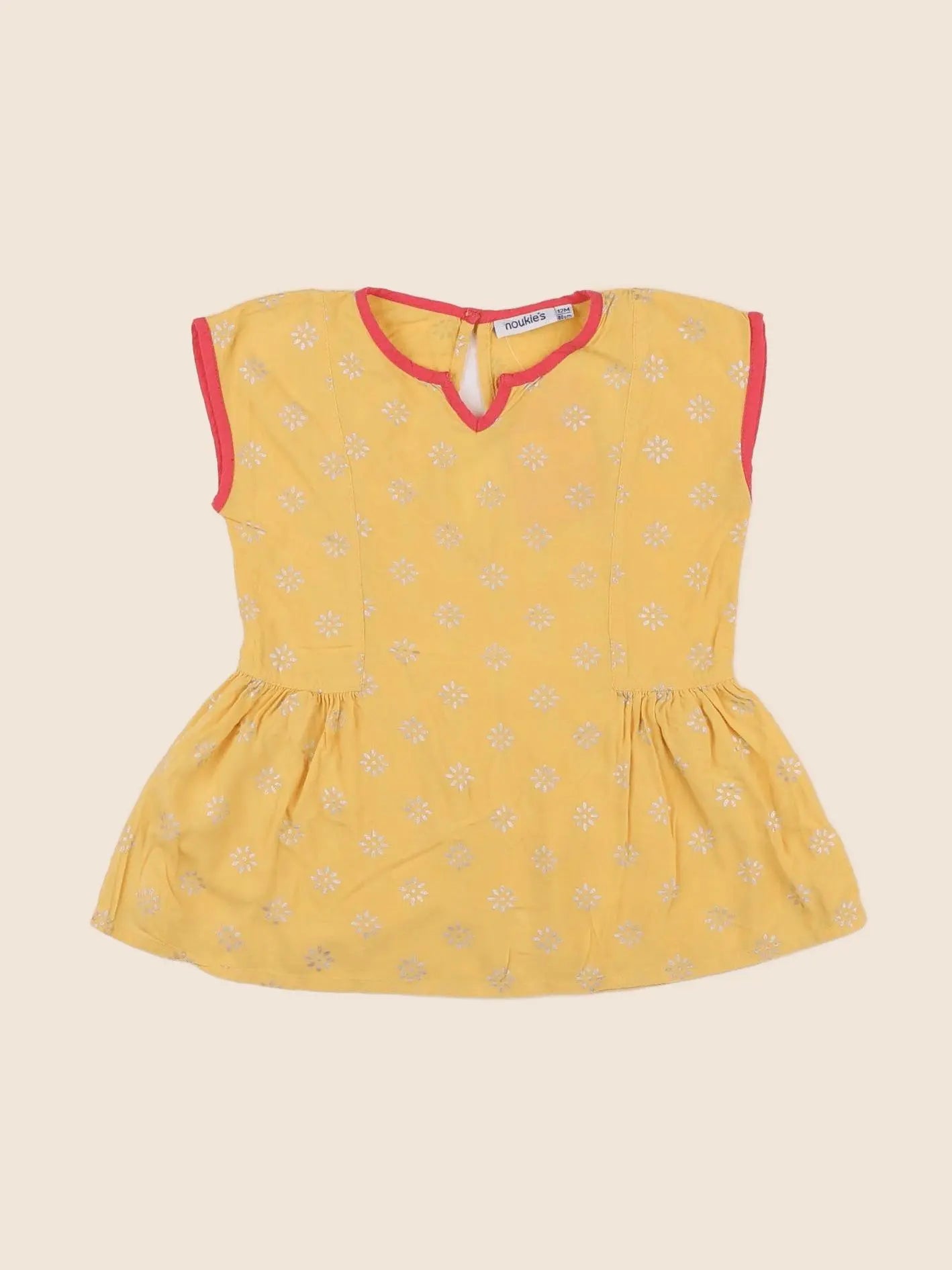 Noukie's - blouse jaune, rouge - 12 mois