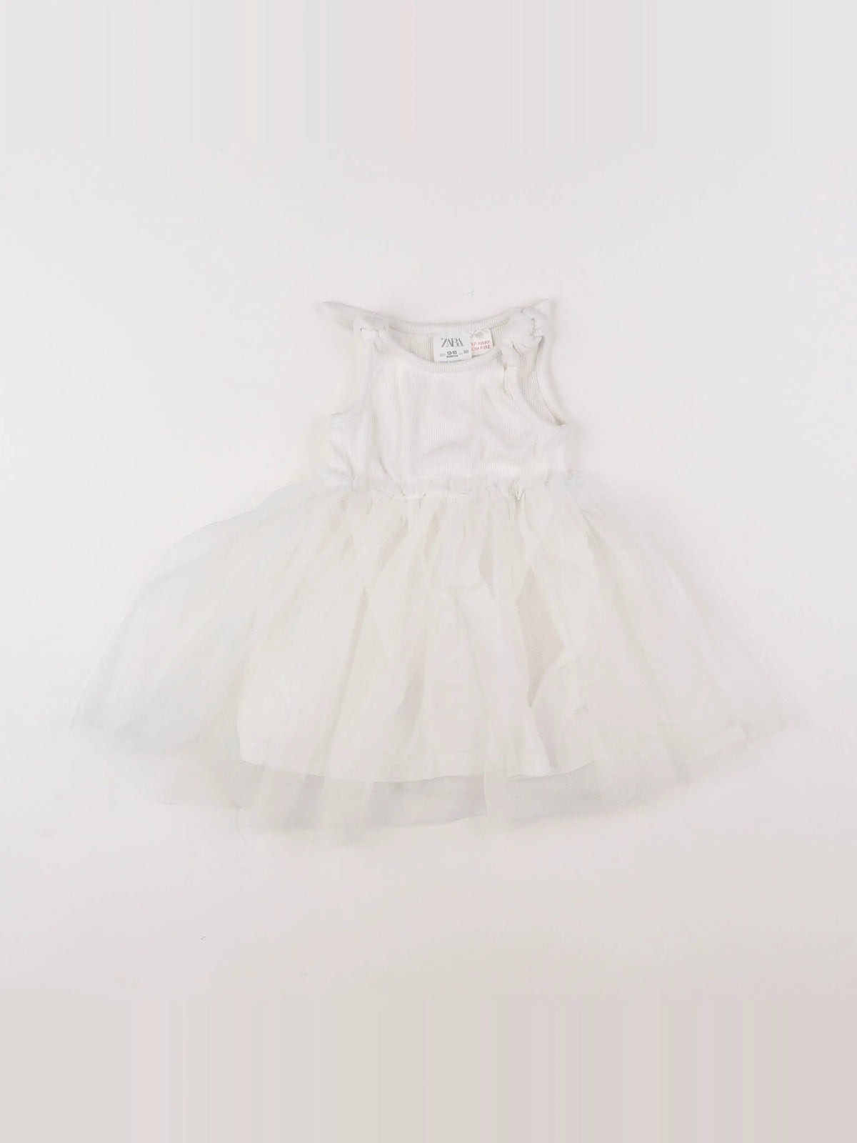 Zara - robe blanc - 12/18 mois