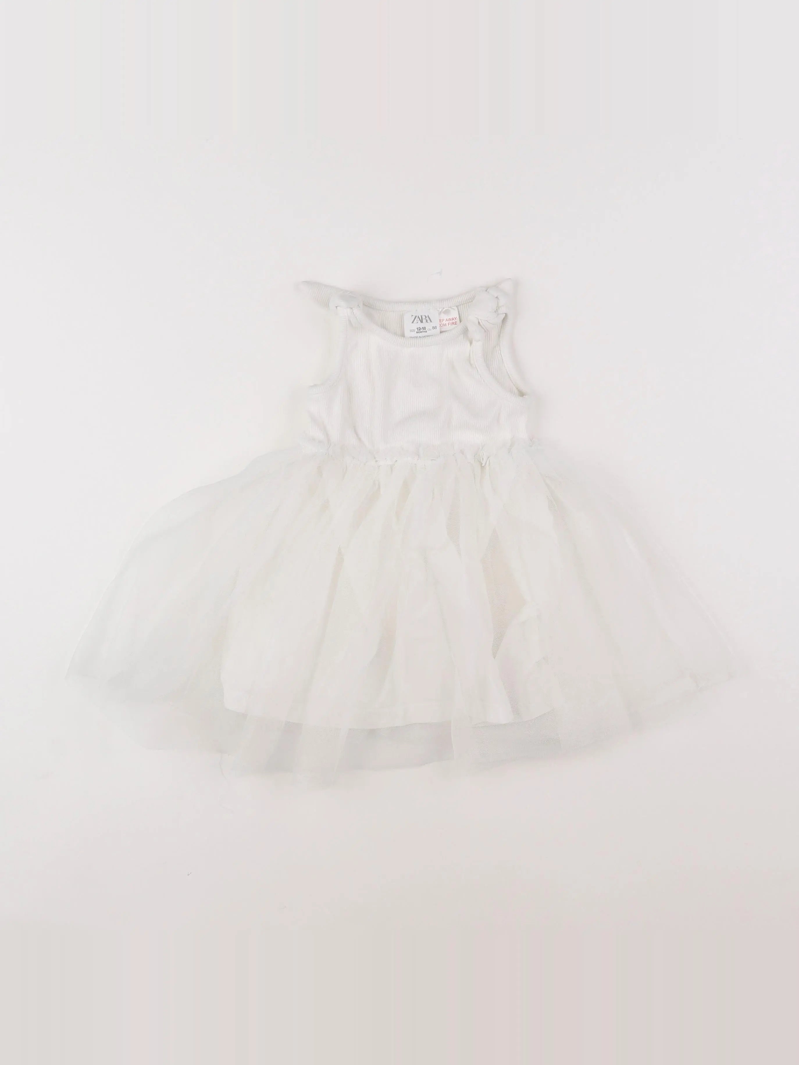 Zara - robe blanc - 12/18 mois