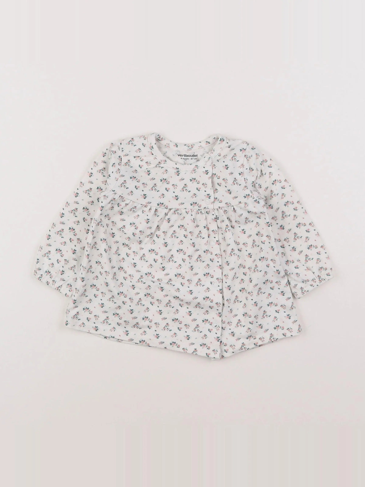 Vertbaudet - tee-shirt blanc - 6 mois