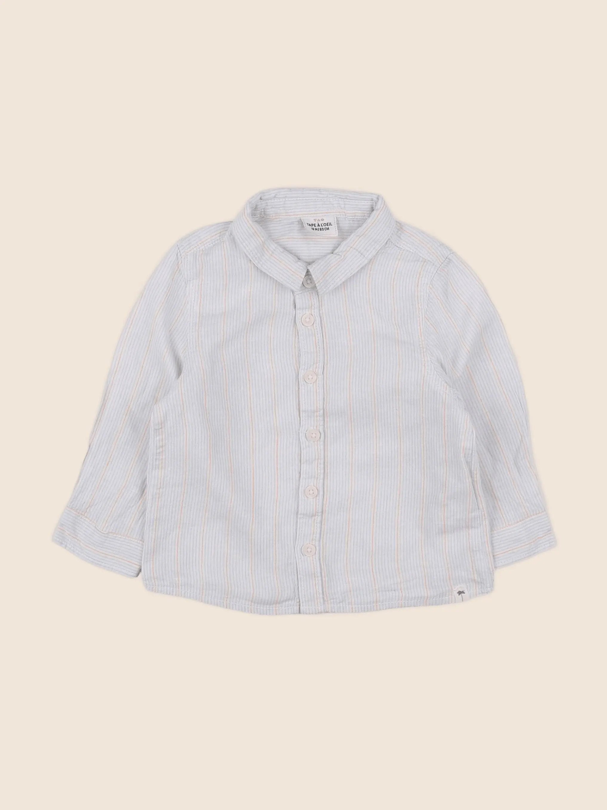 Tape à l'oeil - chemise bleu - 18 mois
