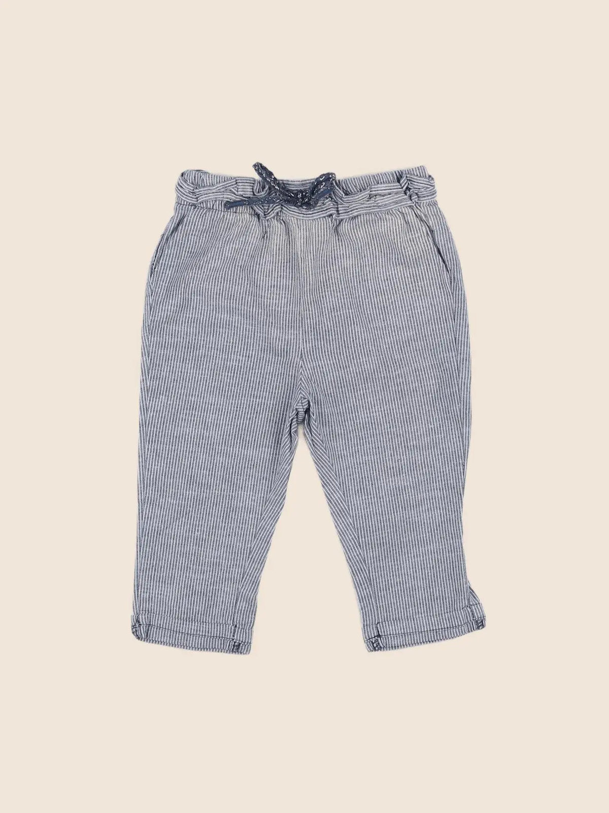 Vertbaudet - pantalon bleu - 12 mois