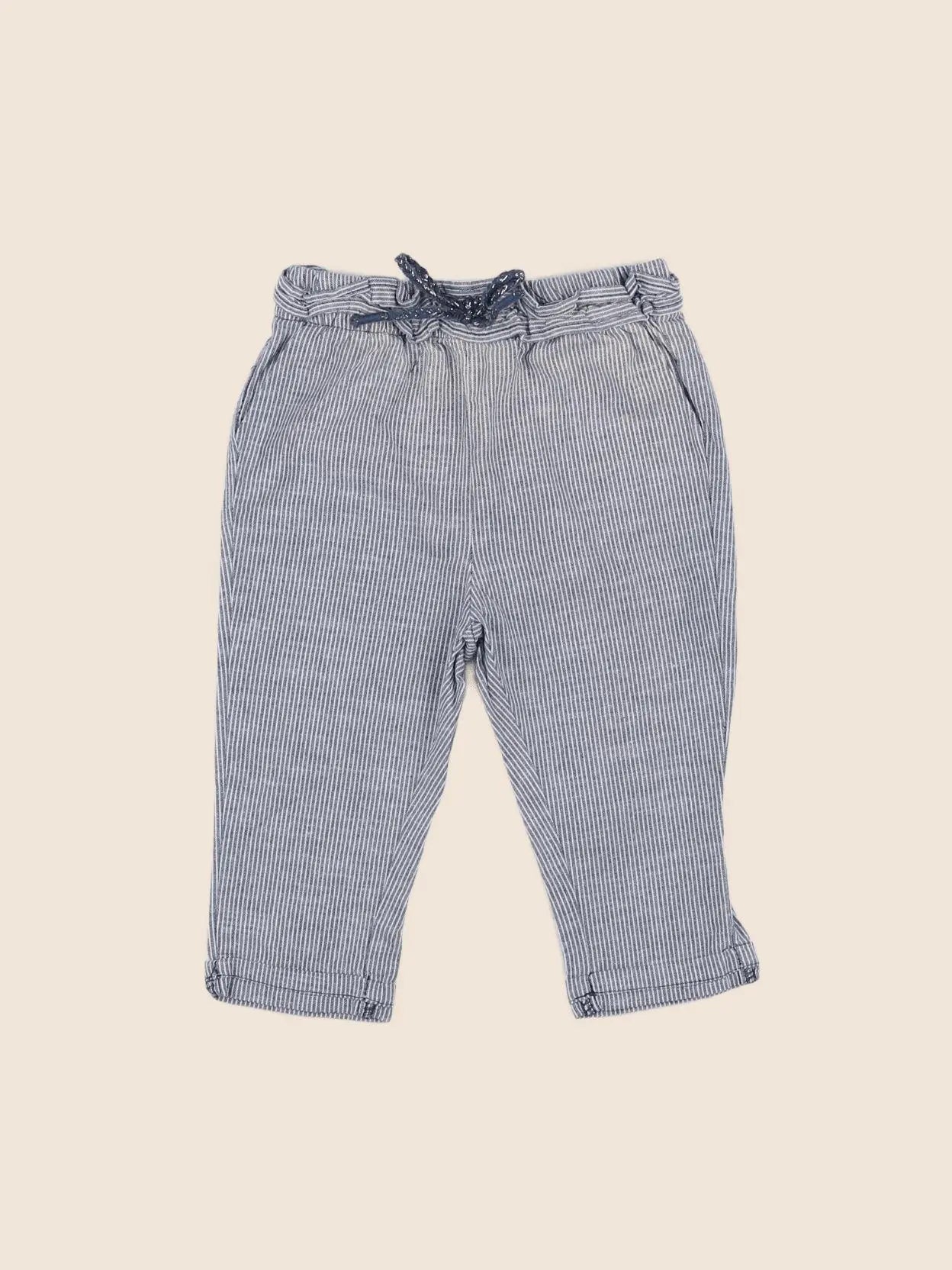 Vertbaudet - pantalon bleu - 12 mois
