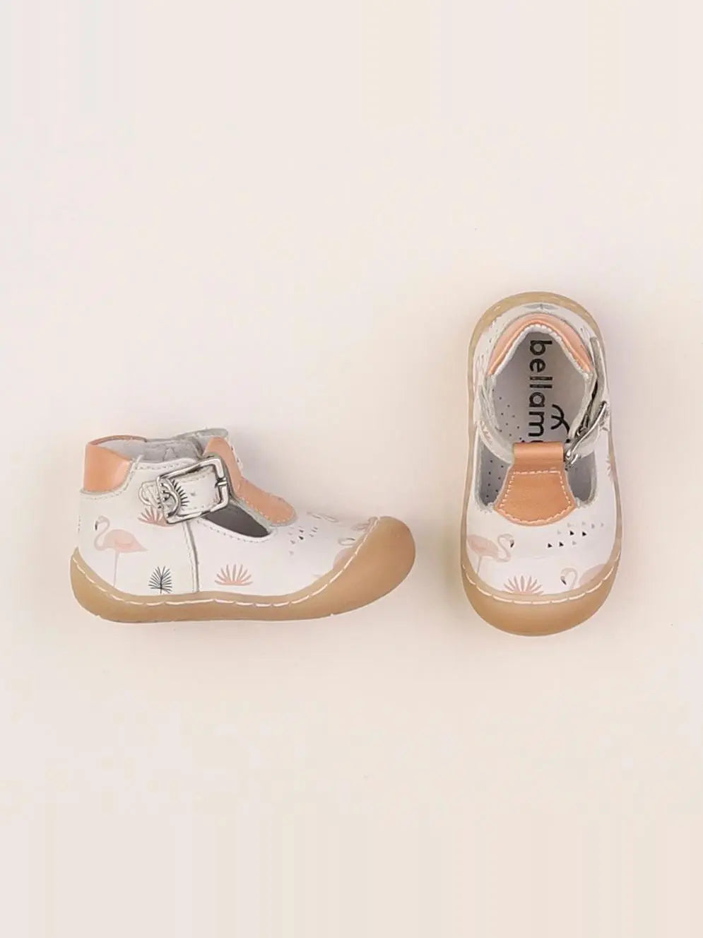 Bellamy - babies blanc, rose - pointure 18