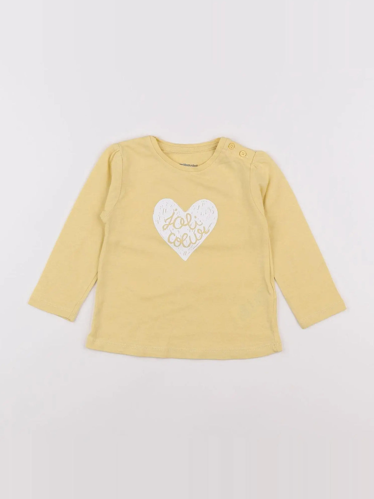 Vertbaudet - tee-shirt jaune - 12 mois
