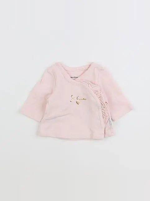 Vertbaudet - tee-shirt rose - 0 mois