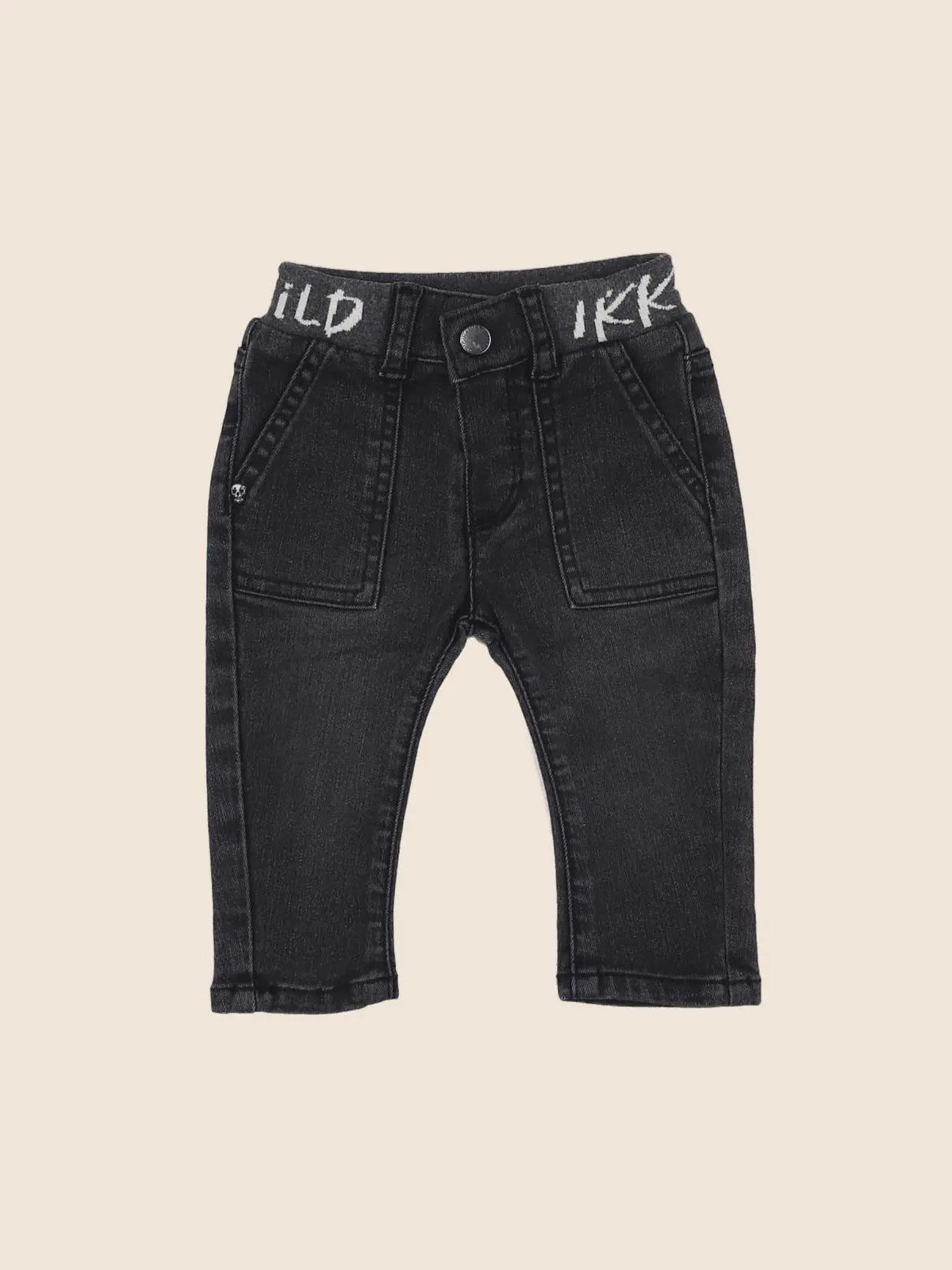 IKKS - jean noir - 6 mois