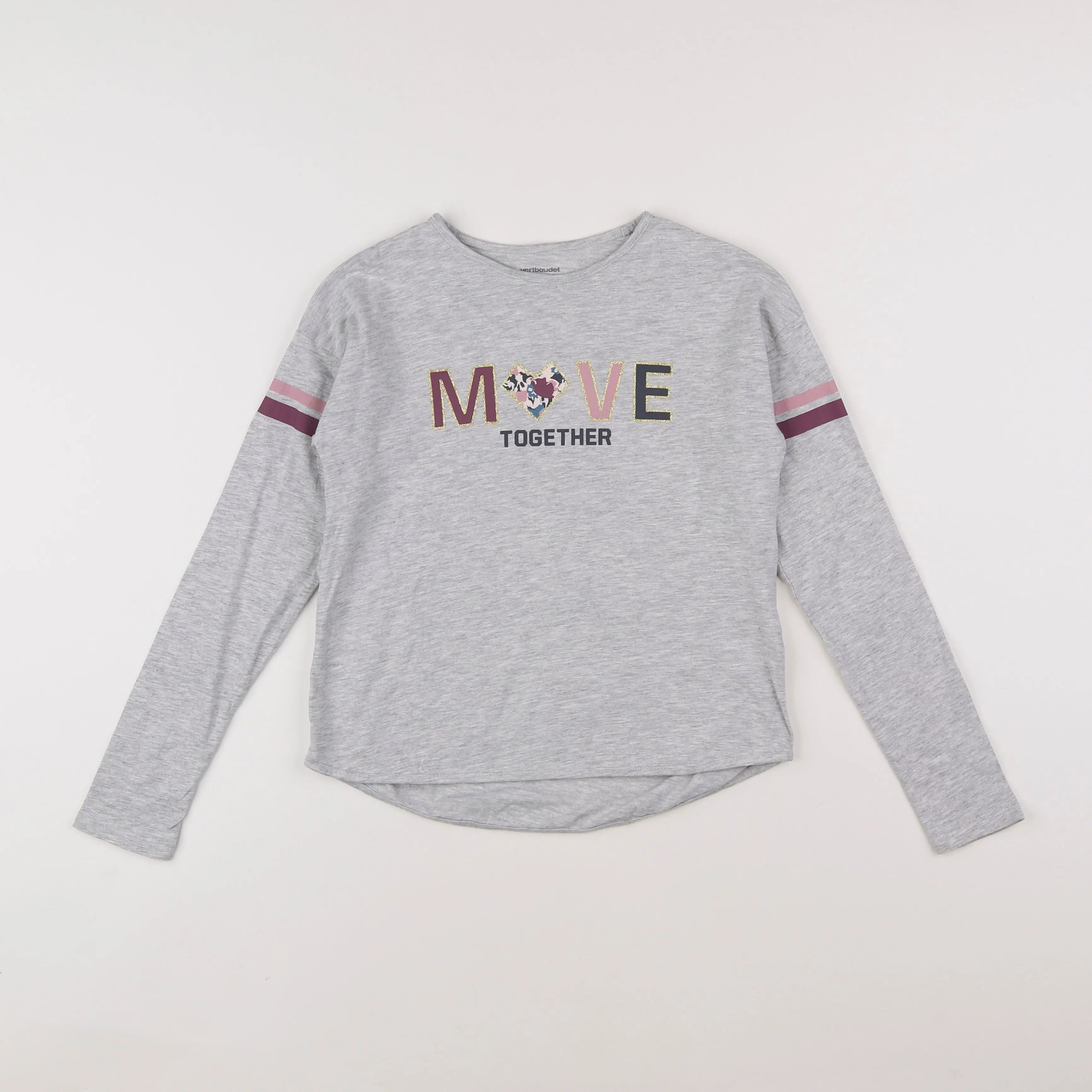 Vertbaudet - tee-shirt gris - 10 ans