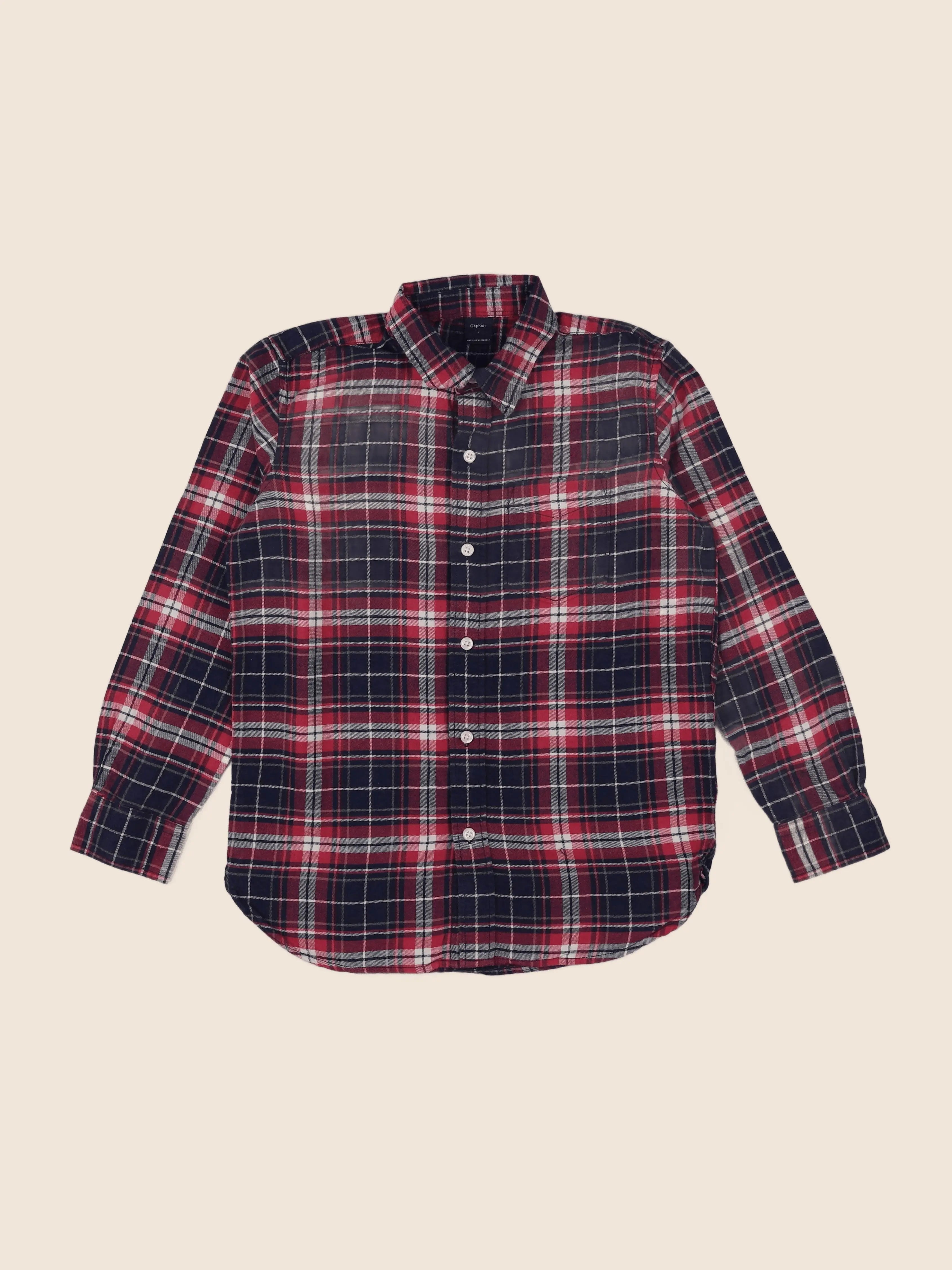 GAP - chemise rouge, bleu - 10 ans