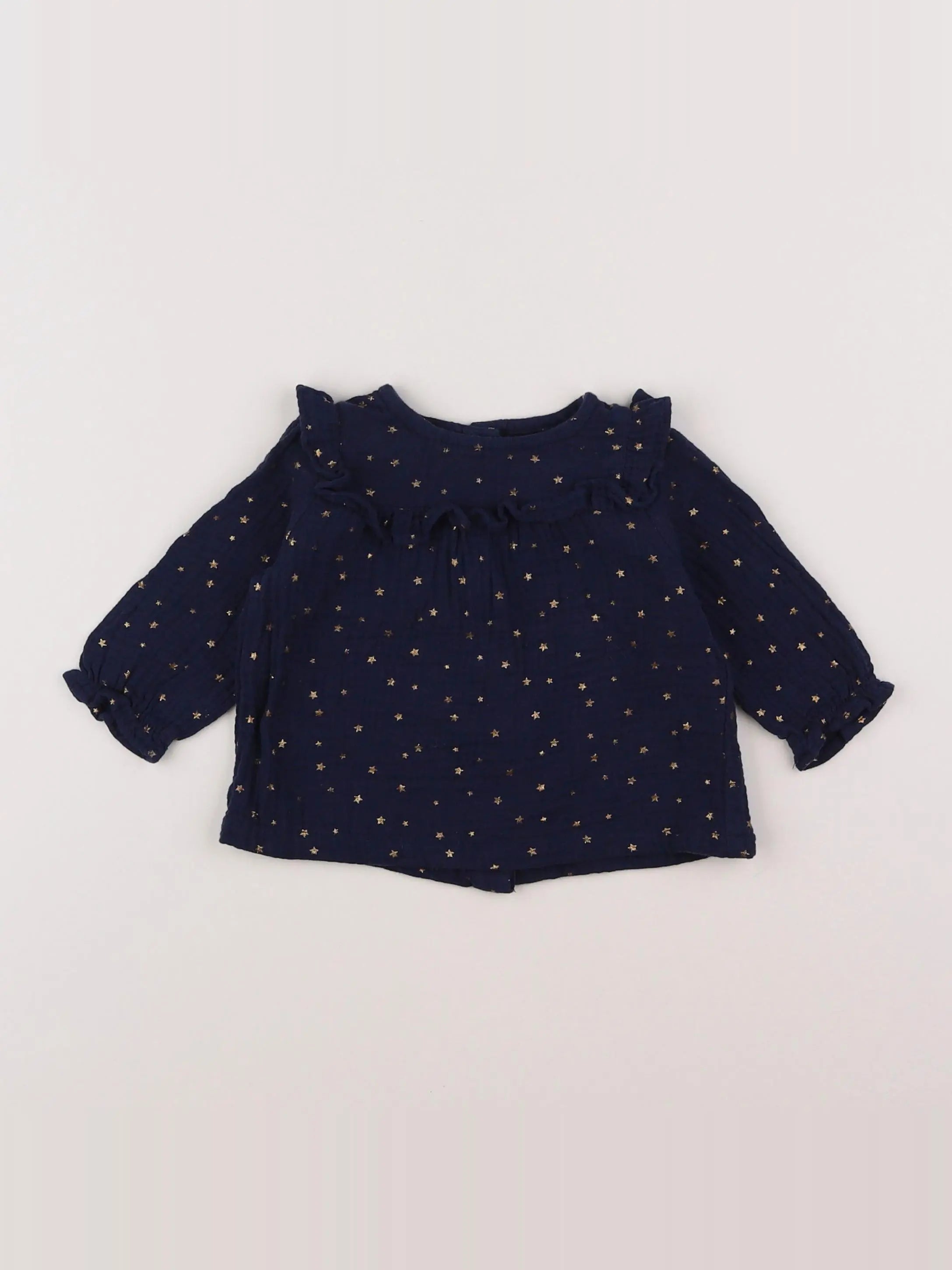 Vertbaudet - blouse bleu - 6 mois