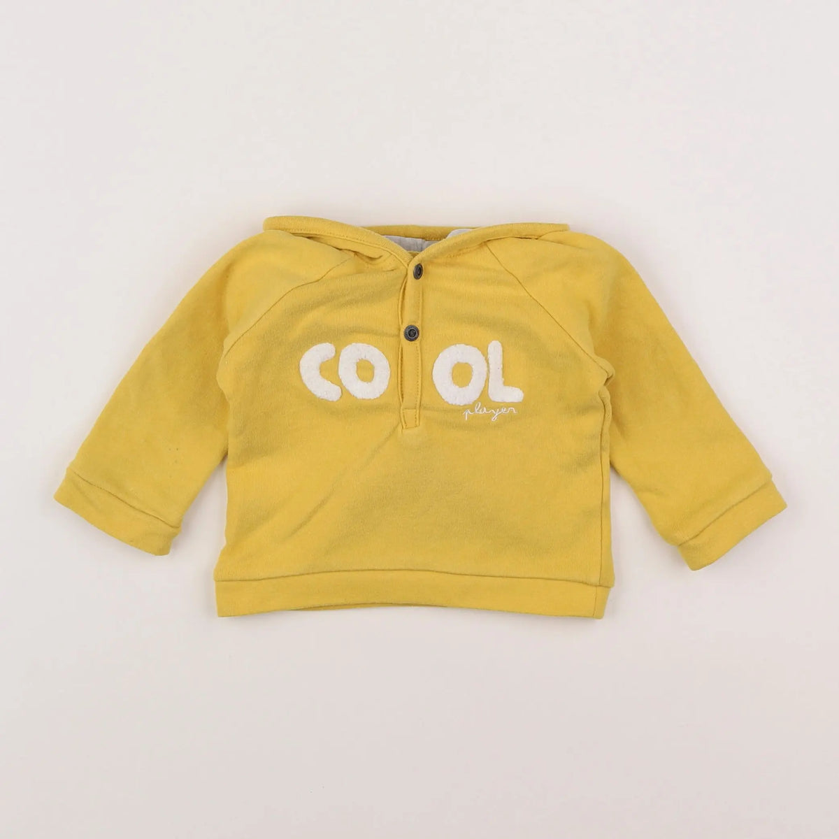 Vertbaudet - sweat jaune - 6 mois