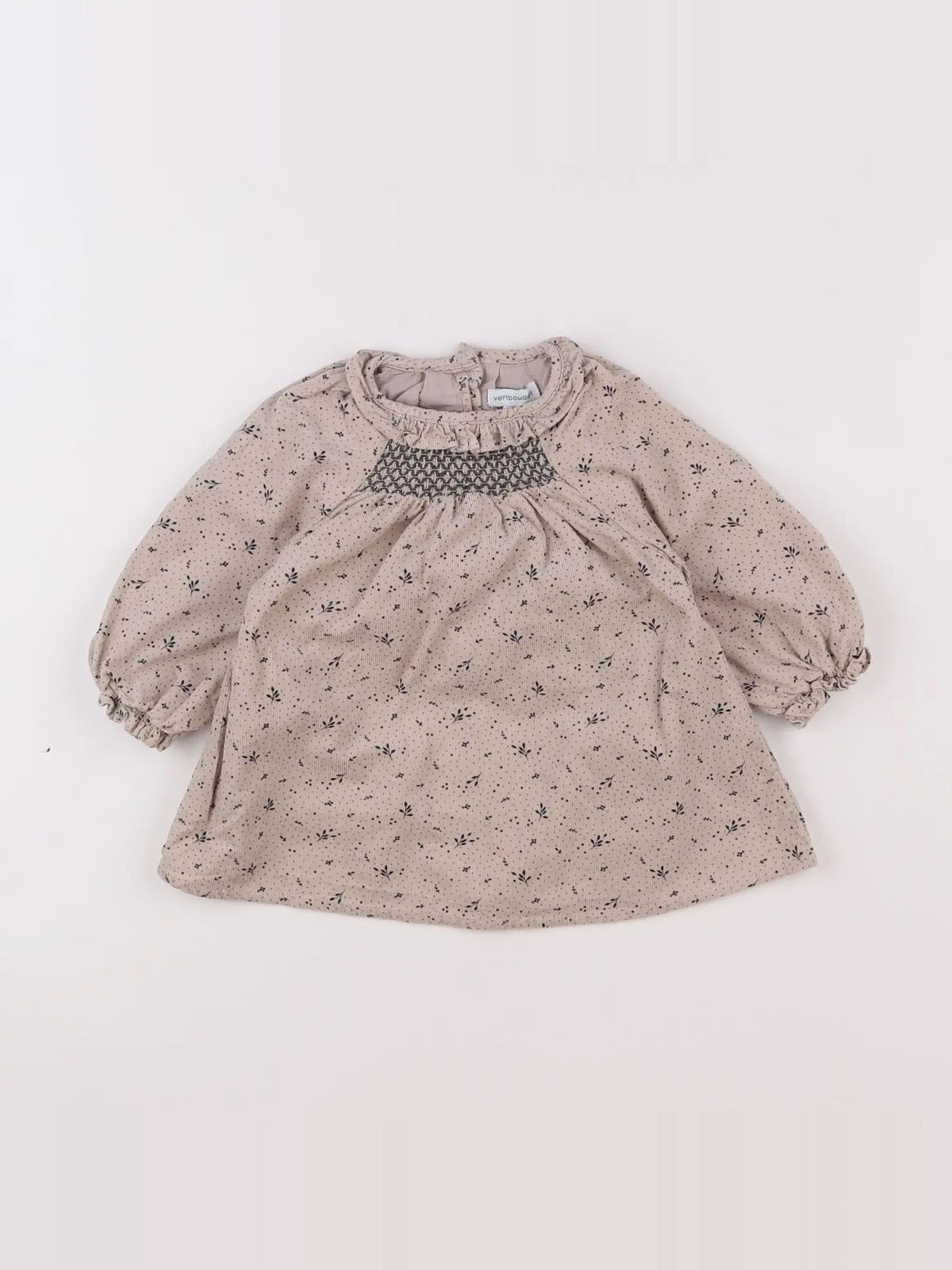 Vertbaudet - robe marron - 6 mois