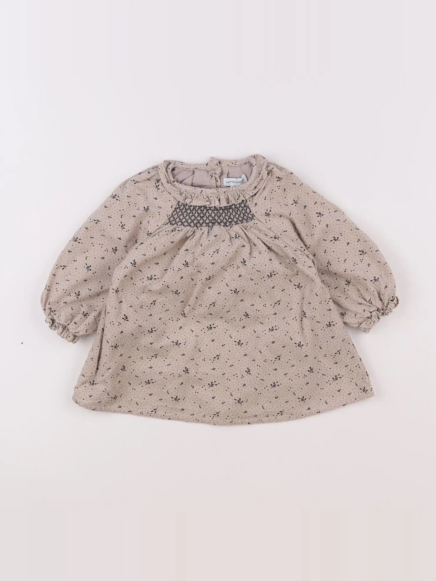 Vertbaudet - robe marron - 6 mois