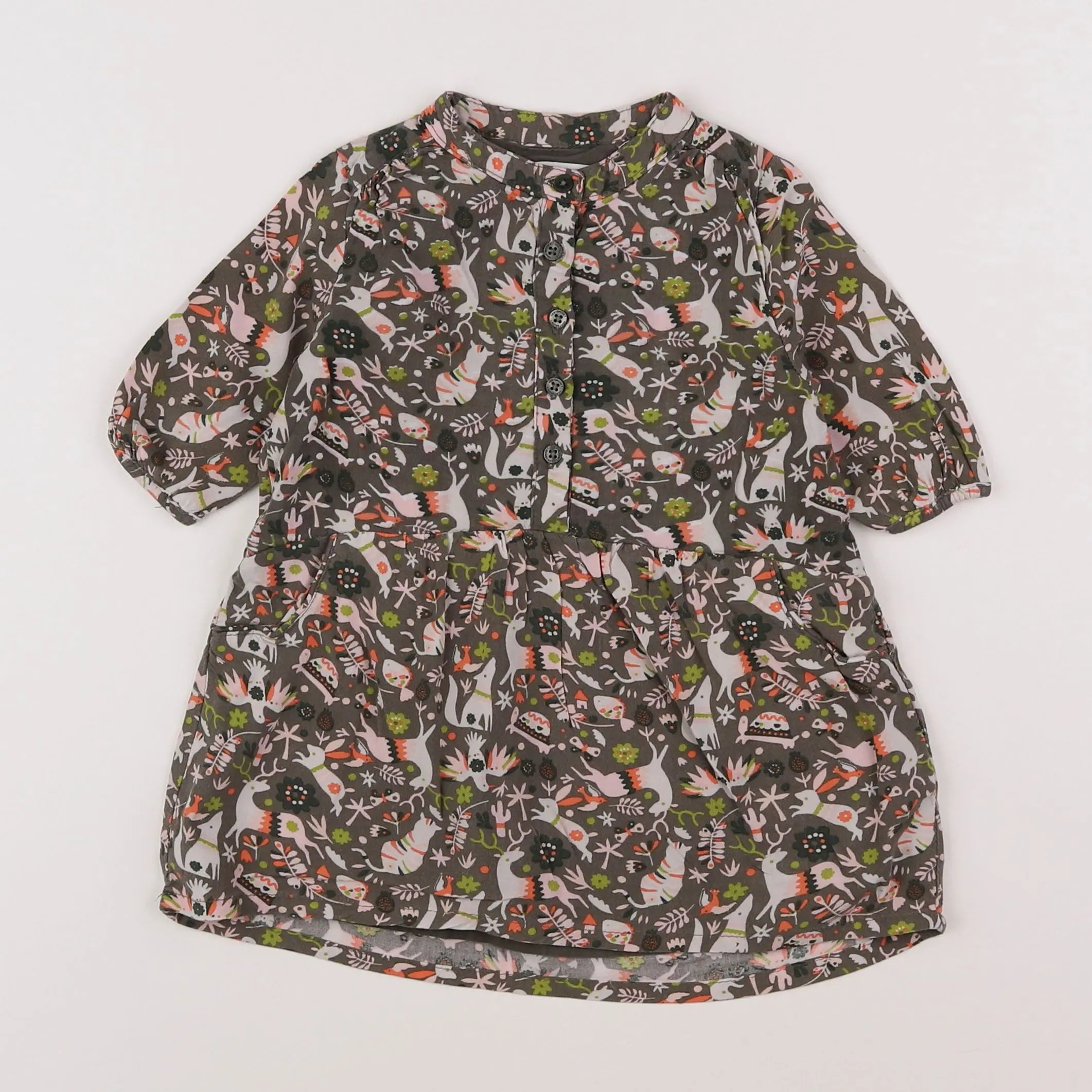 Vertbaudet - robe multicolore - 2 ans