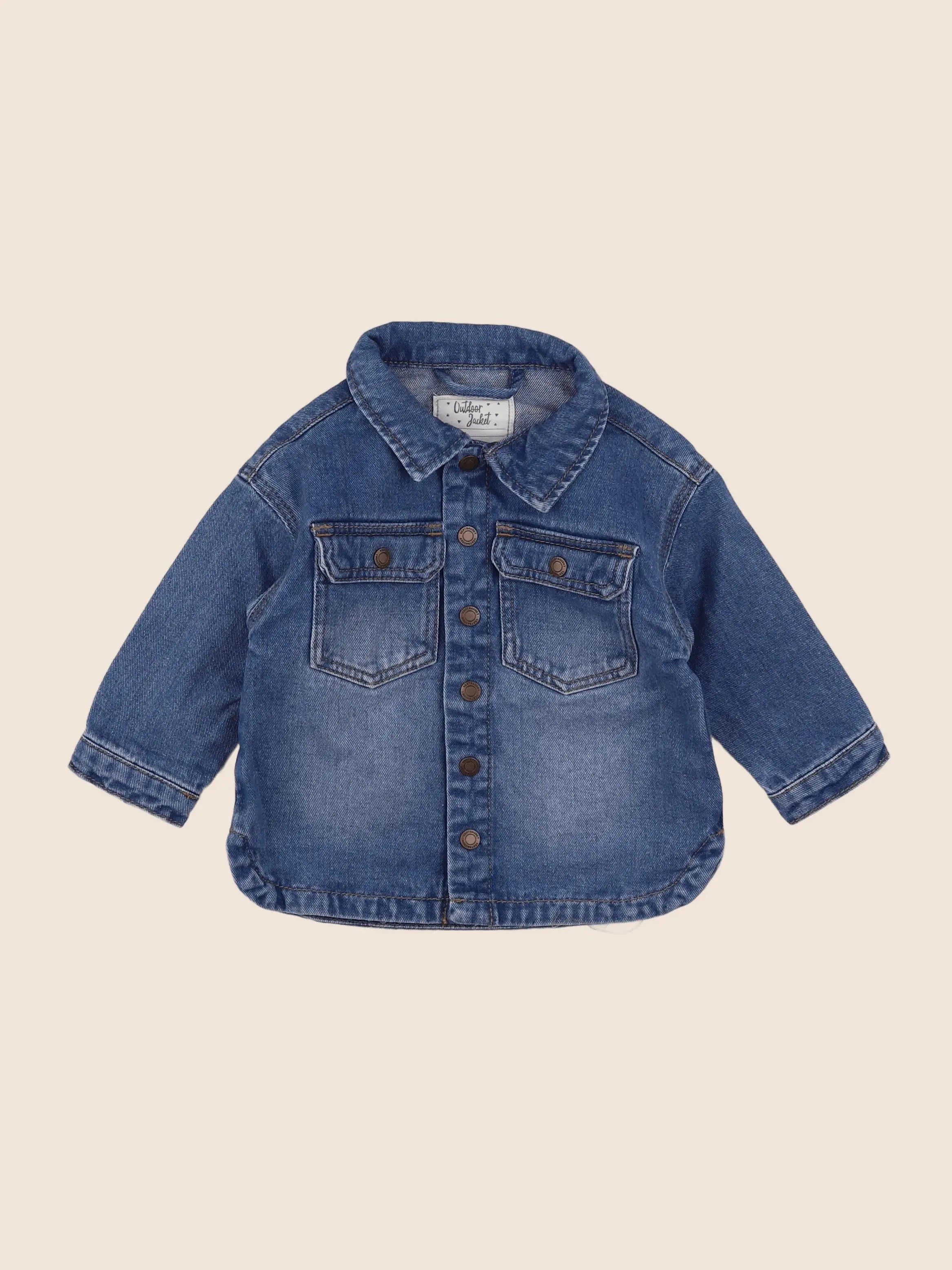 Vertbaudet - chemise bleu - 12 mois