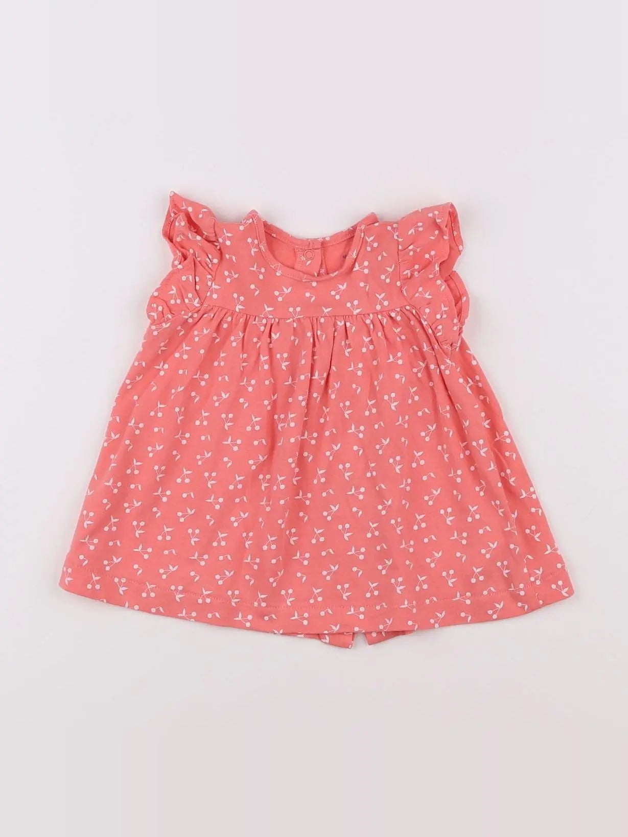 Vertbaudet - robe rose, blanc - 3 mois