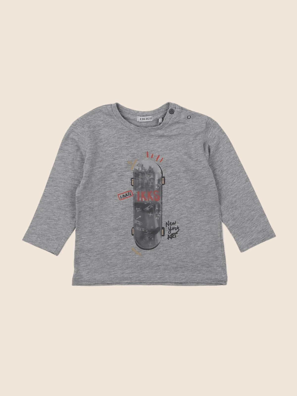 IKKS - tee-shirt gris - 12 mois