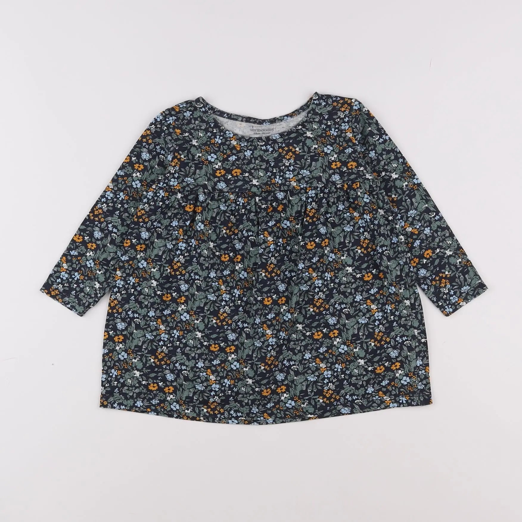 Vertbaudet - robe vert - 2 ans