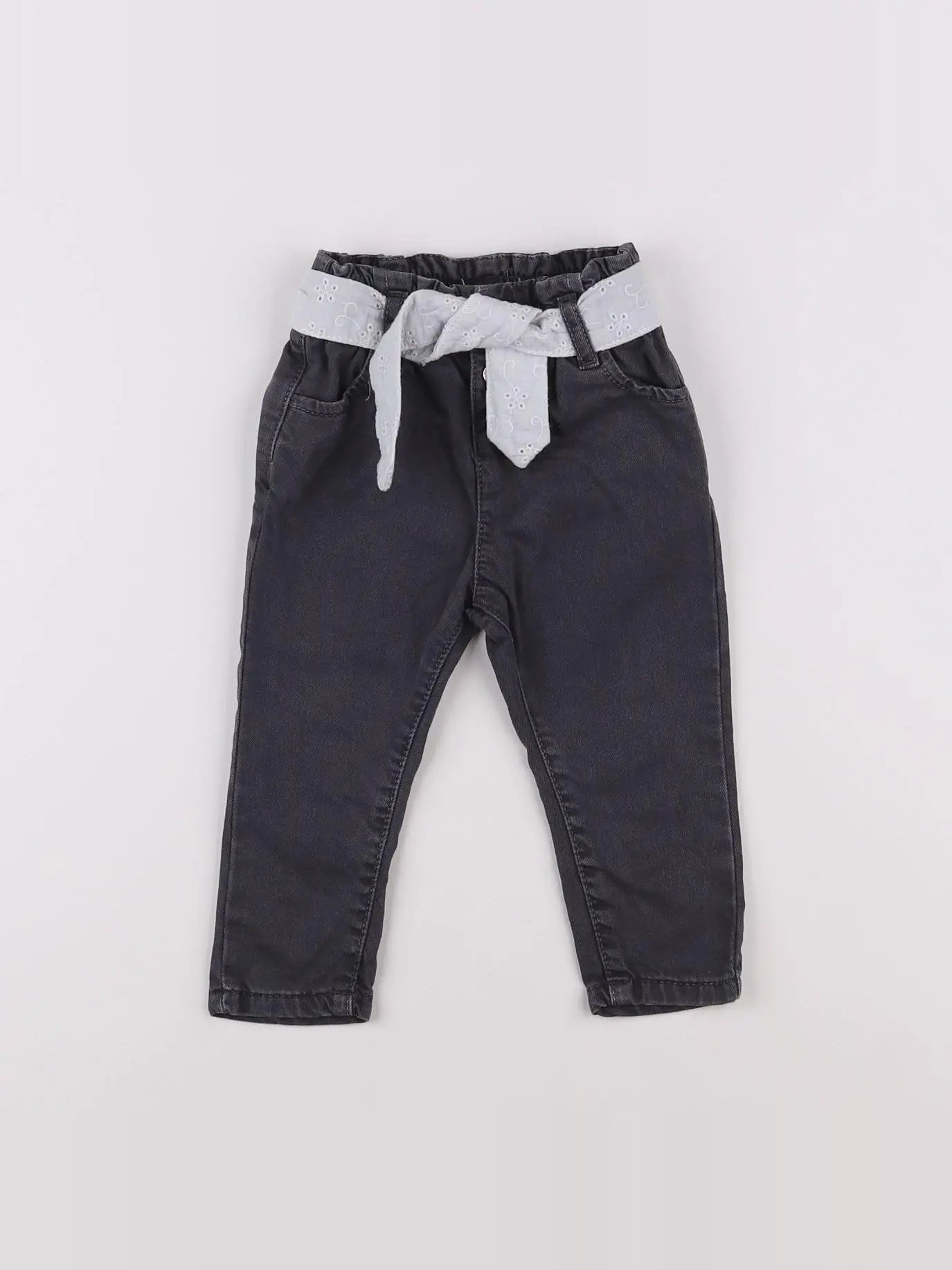 Vertbaudet - jean gris - 9 mois