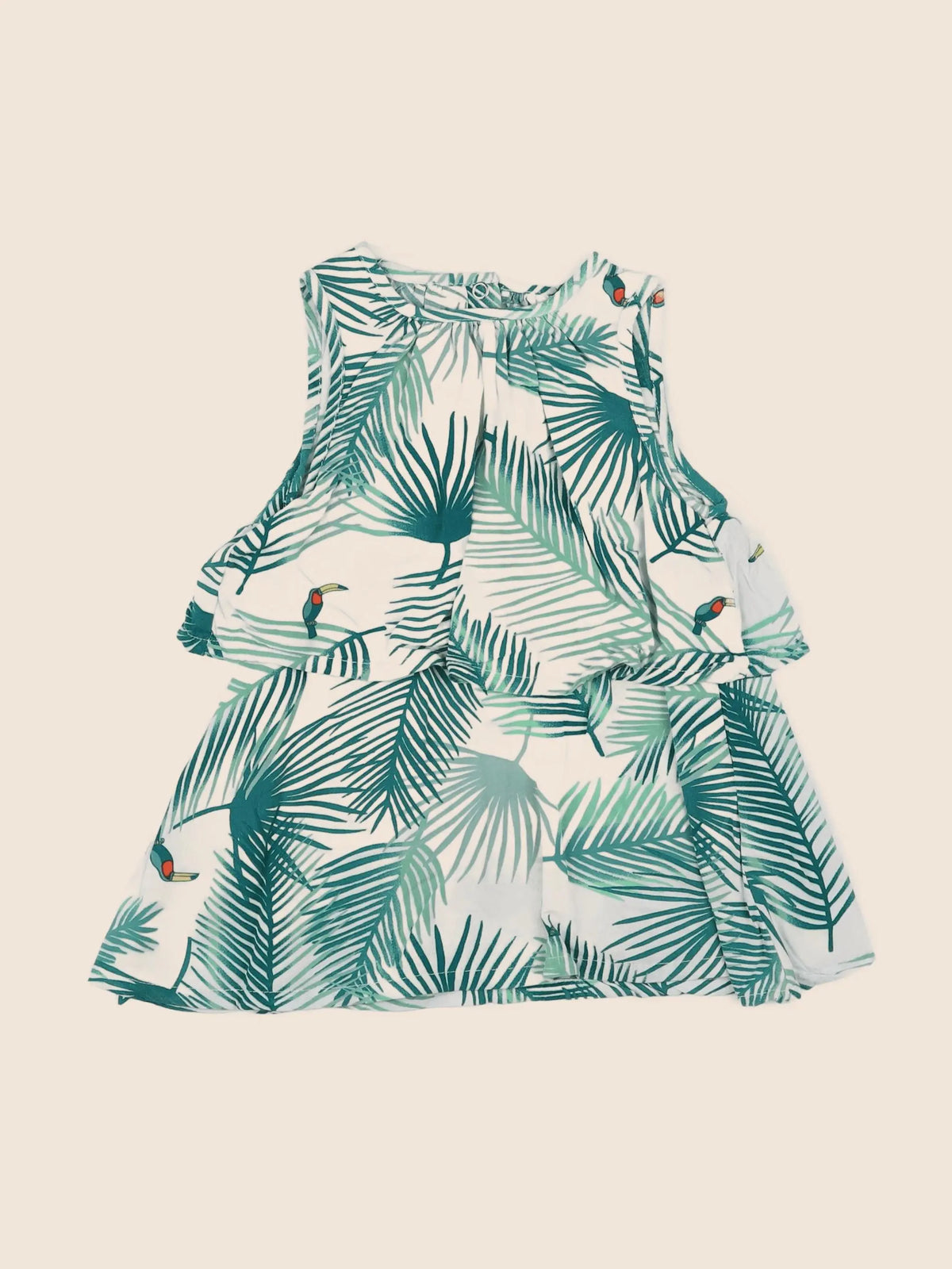 Vertbaudet - robe vert - 18 mois