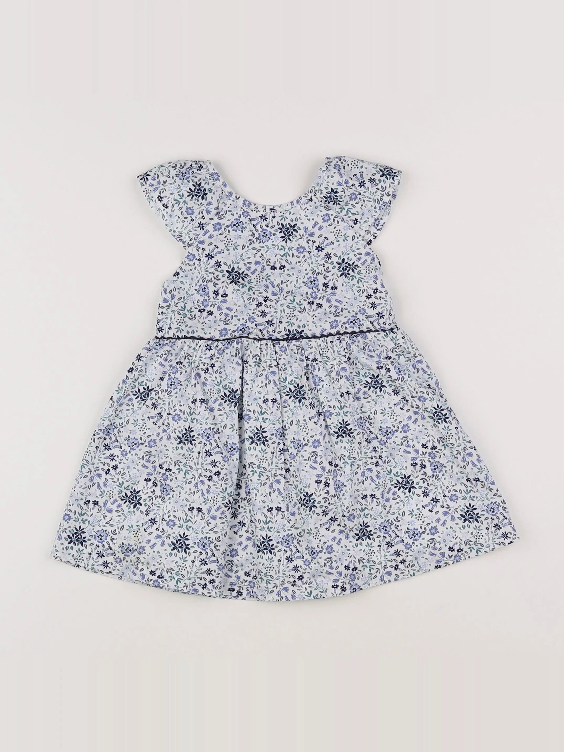 Vertbaudet - robe bleu - 12 mois
