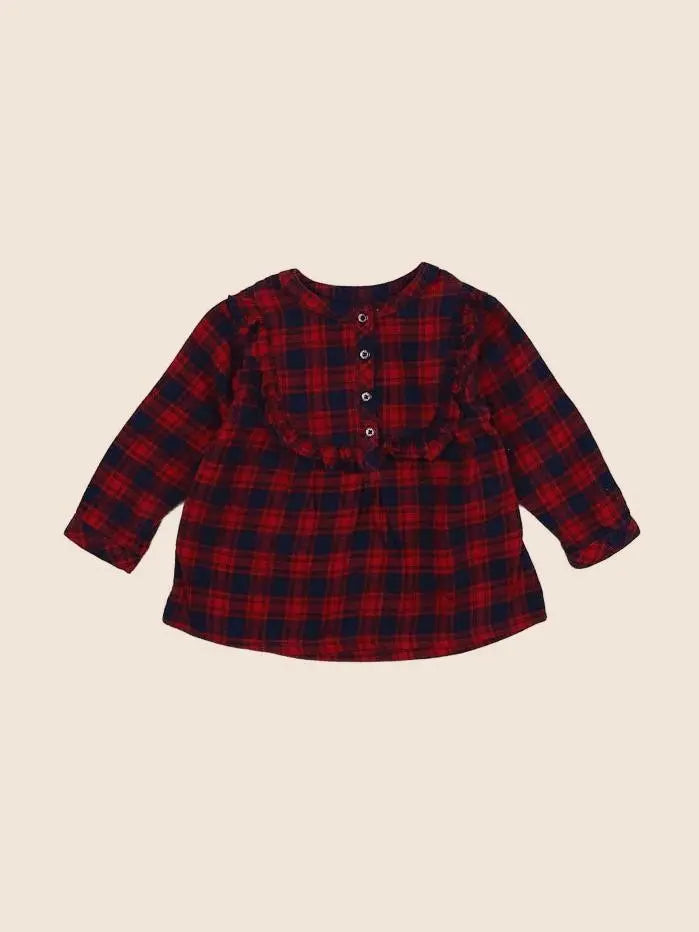 Vertbaudet - blouse rouge - 6 mois