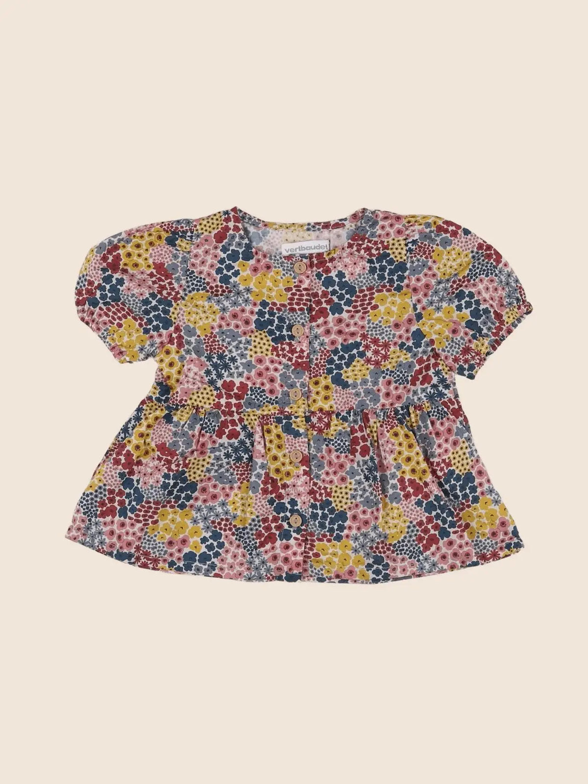 Vertbaudet - blouse multicolore - 9 mois