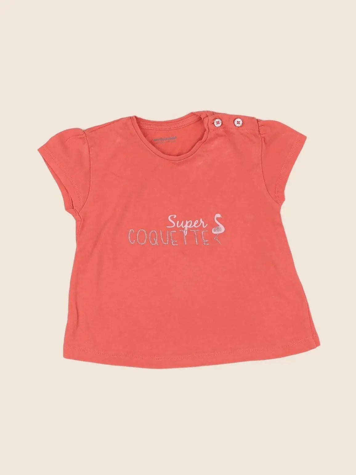 Vertbaudet - tee-shirt orange - 12 mois